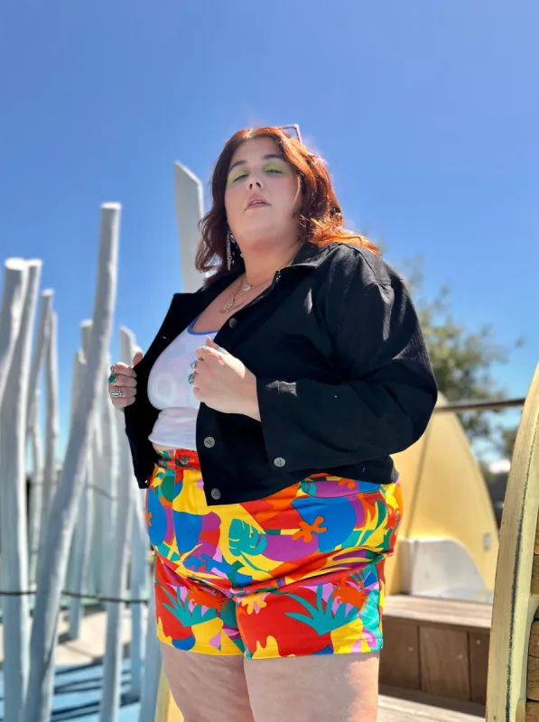 Twill Shorty Jacket Black Overdye made by Nooworks