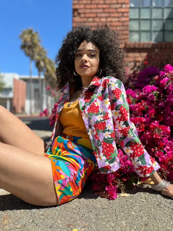 Twill Shorty Jacket Berries sold by Nooworks