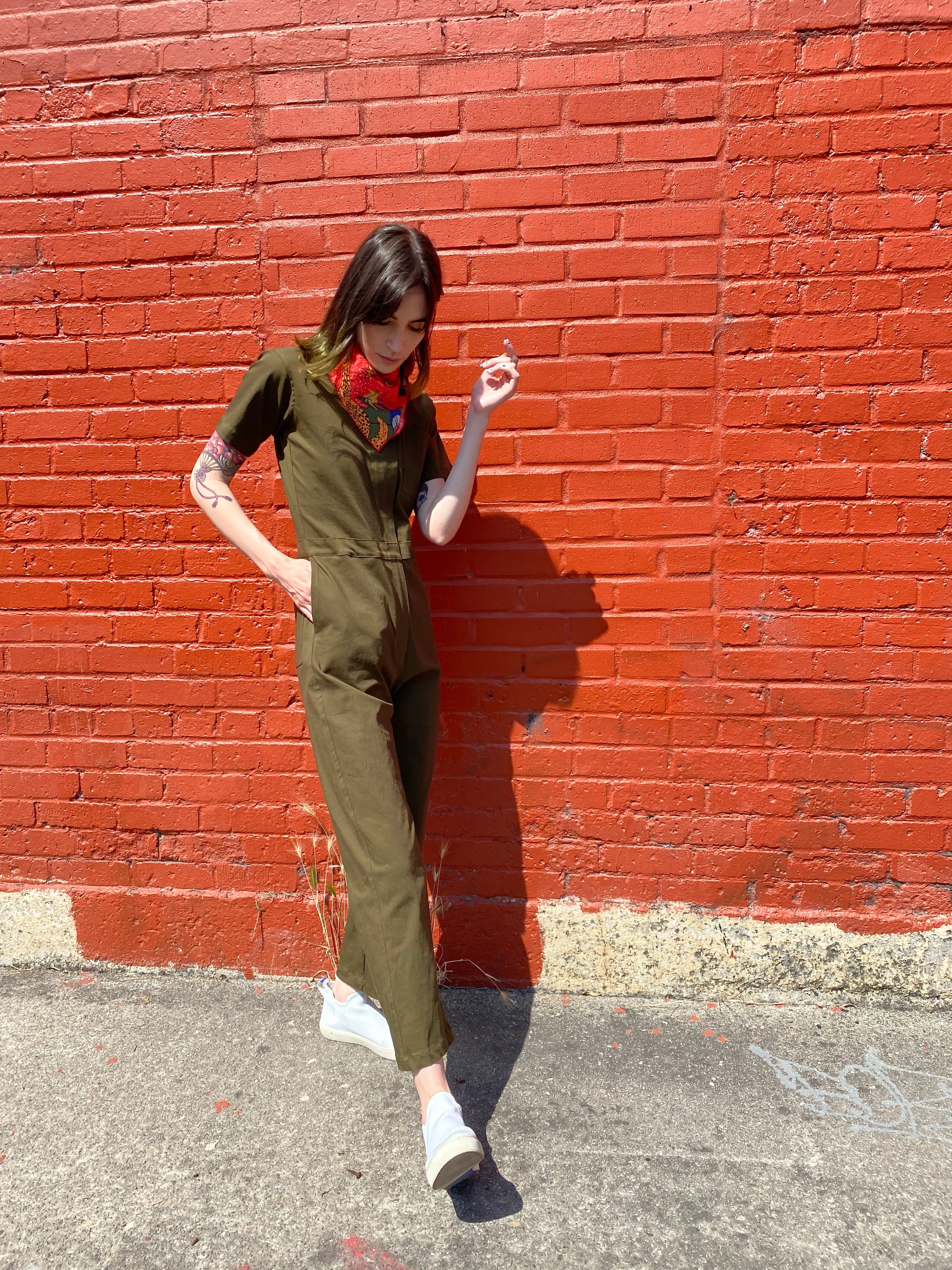 Twill Olive Coveralls sold by Nooworks product image thumbnail 2