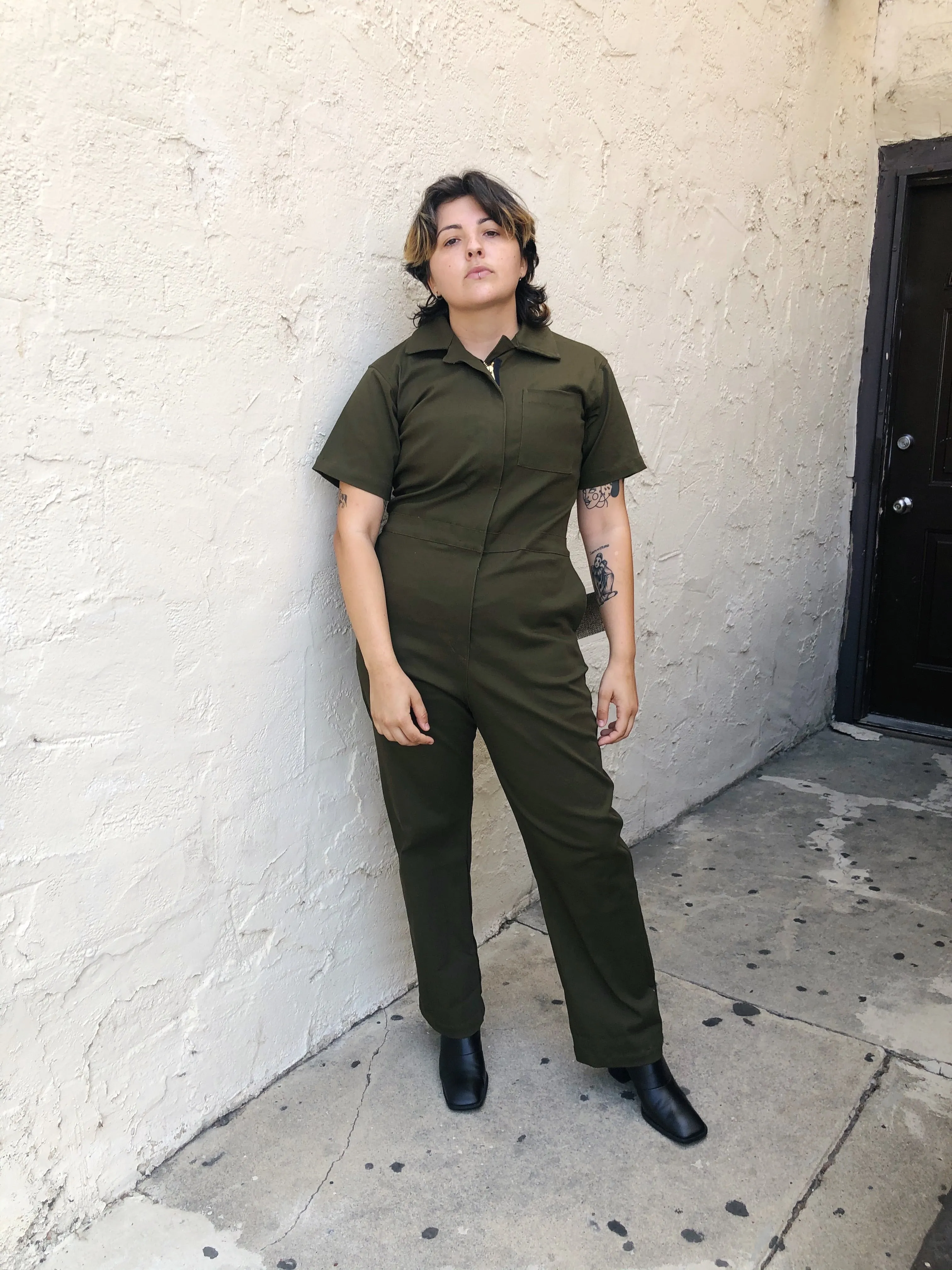 Twill Olive Coveralls sold by Nooworks product image thumbnail 4