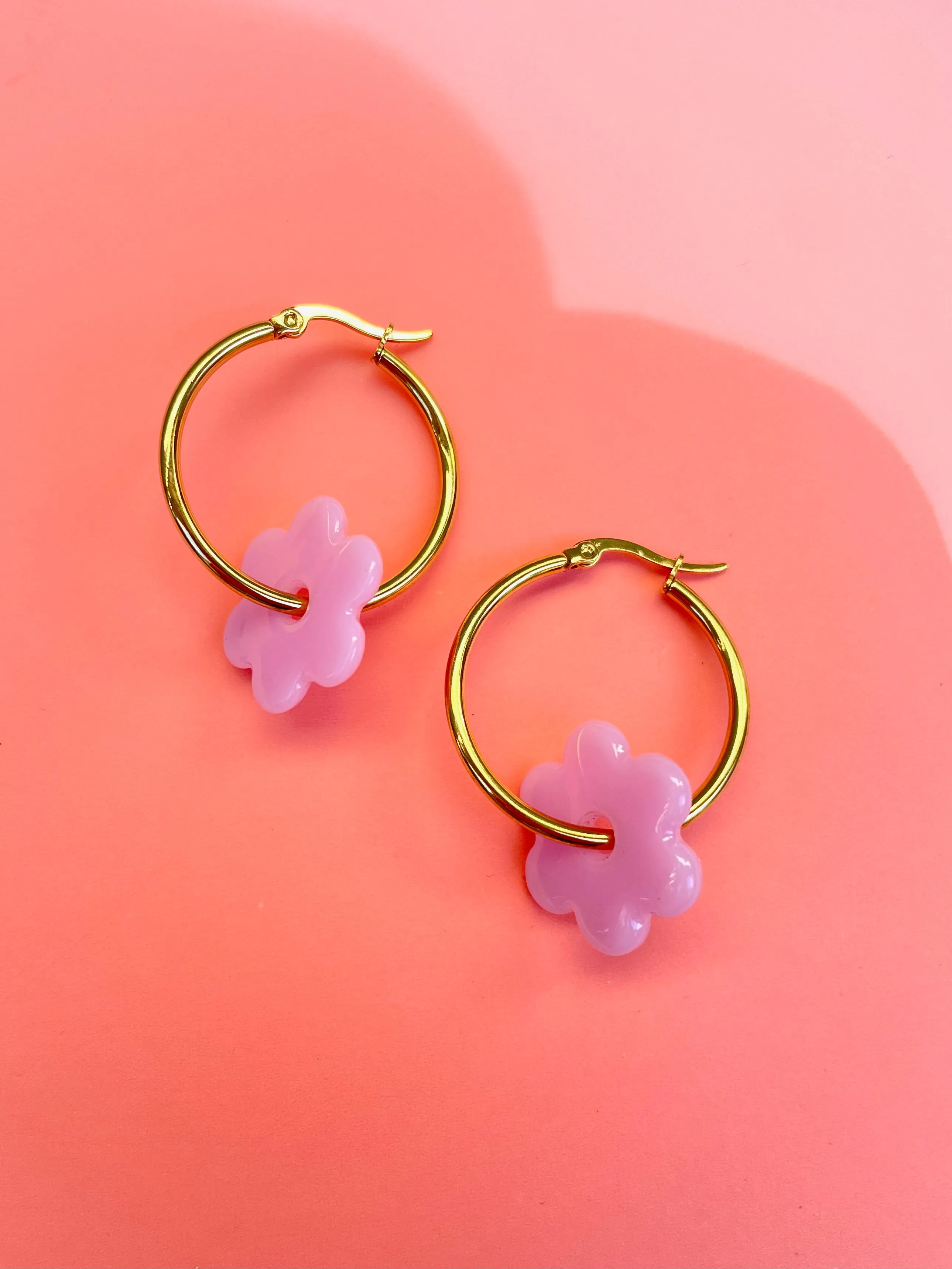 Small Daisy Hoop - Lilac sold by Nooworks