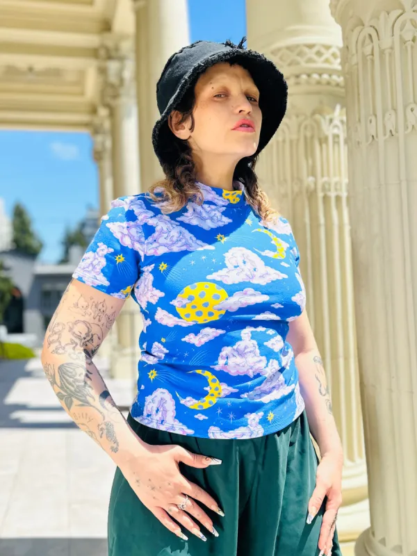 Mock Neck Cloud People sold by Nooworks