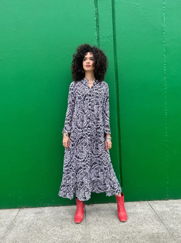 Olive Dress Zig Zag sold by Nooworks