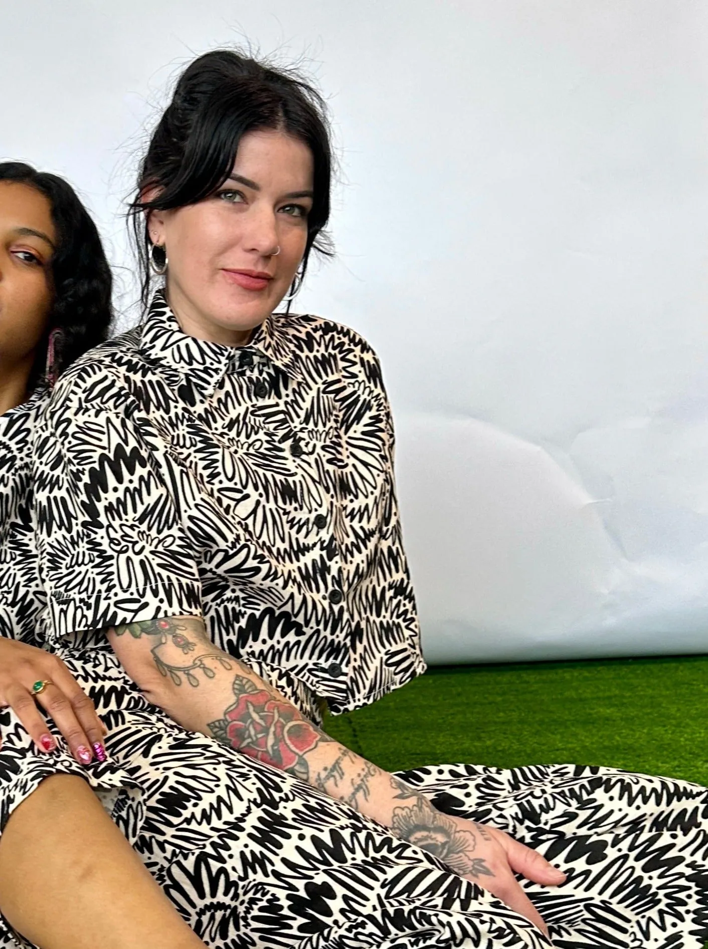 Linen Olivia Top Zig Zag sold by Nooworks product image thumbnail 2