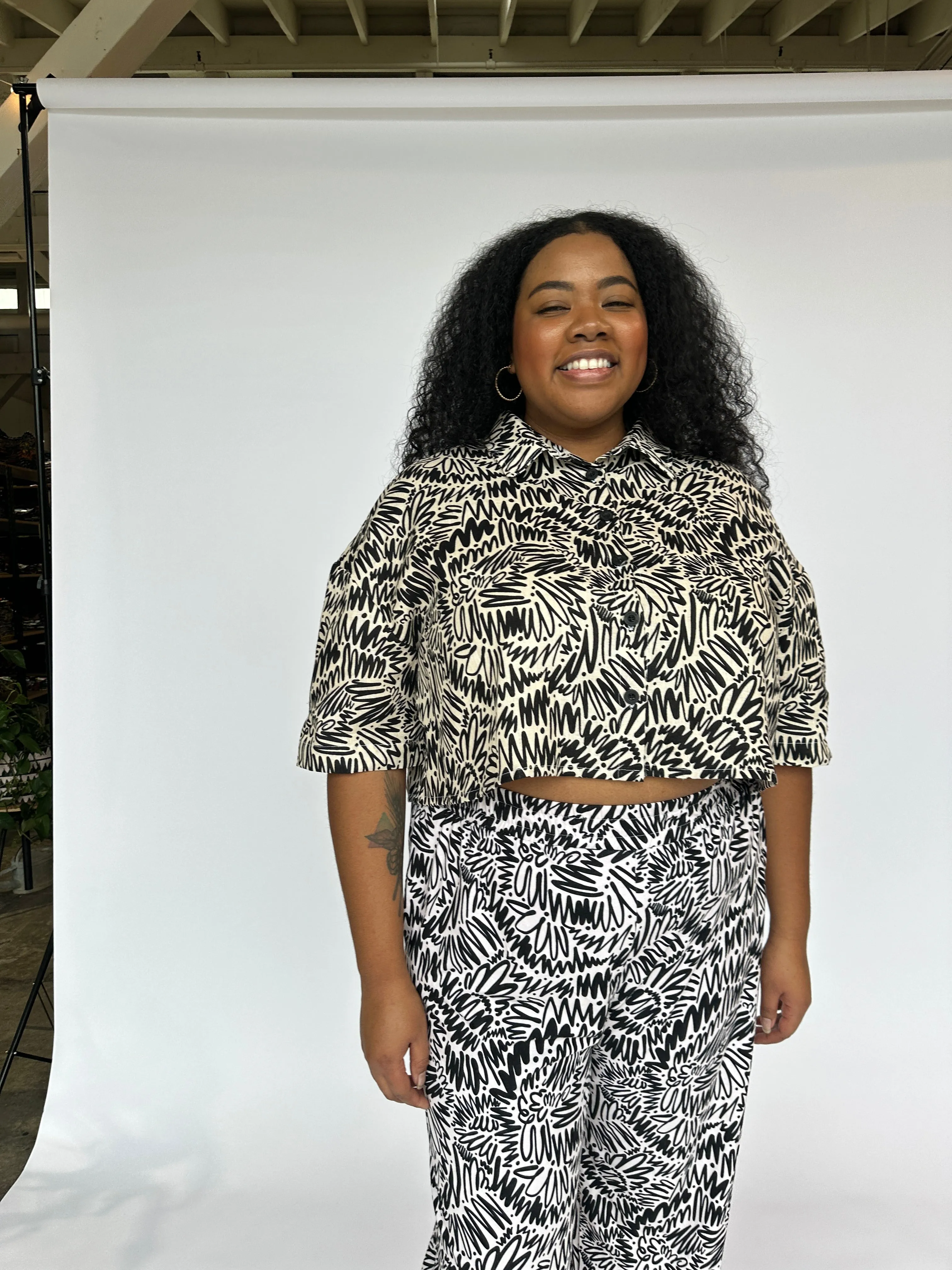 Linen Olivia Top Zig Zag sold by Nooworks product image thumbnail 4