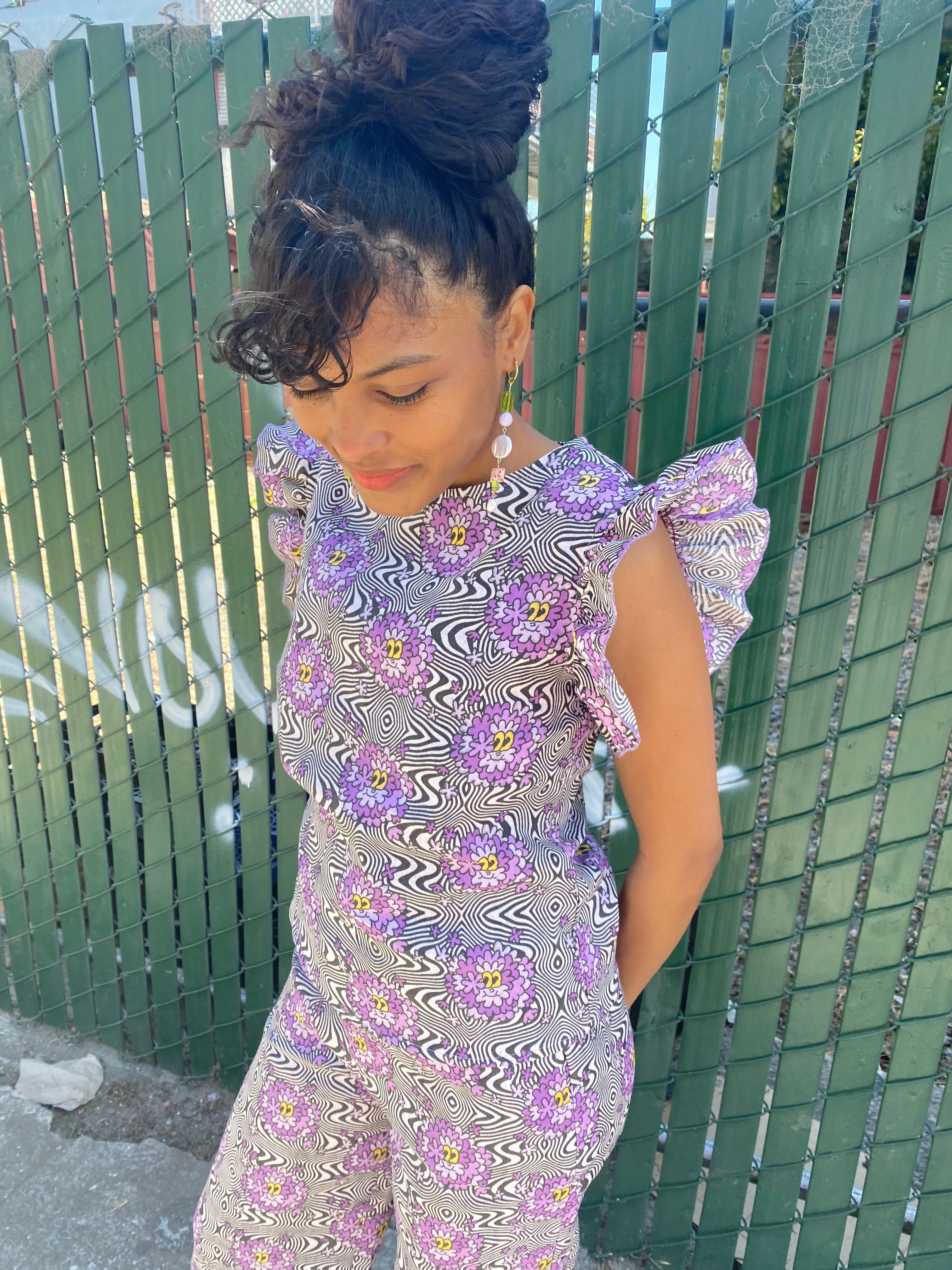 Linen Ruffle Top Haze sold by Nooworks