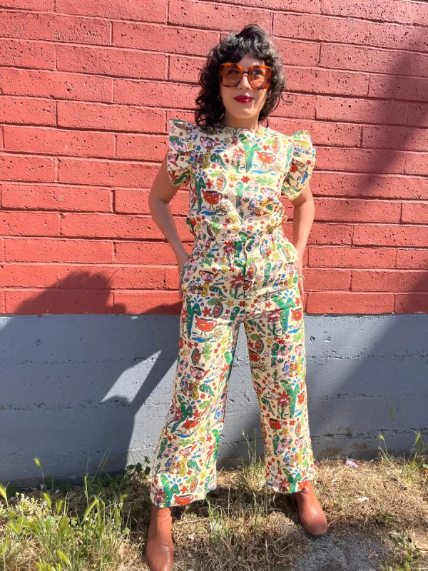 Linen Catalina Pant Bug Out sold by Nooworks