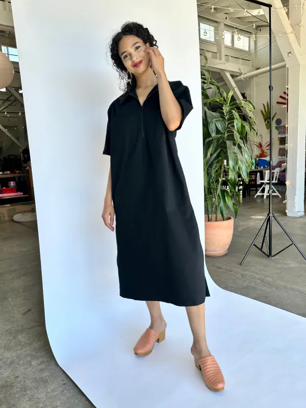 Work Dress Black Twill sold by Nooworks