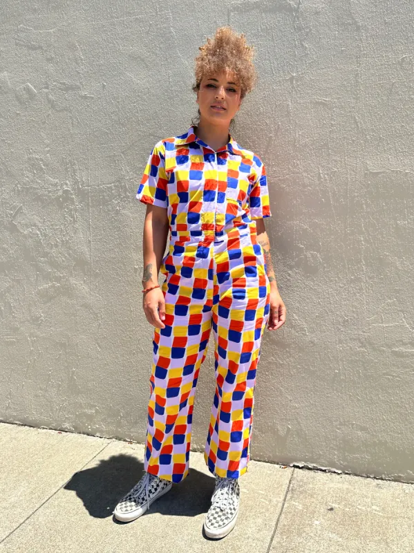 Poplin Coveralls Grid sold by Nooworks