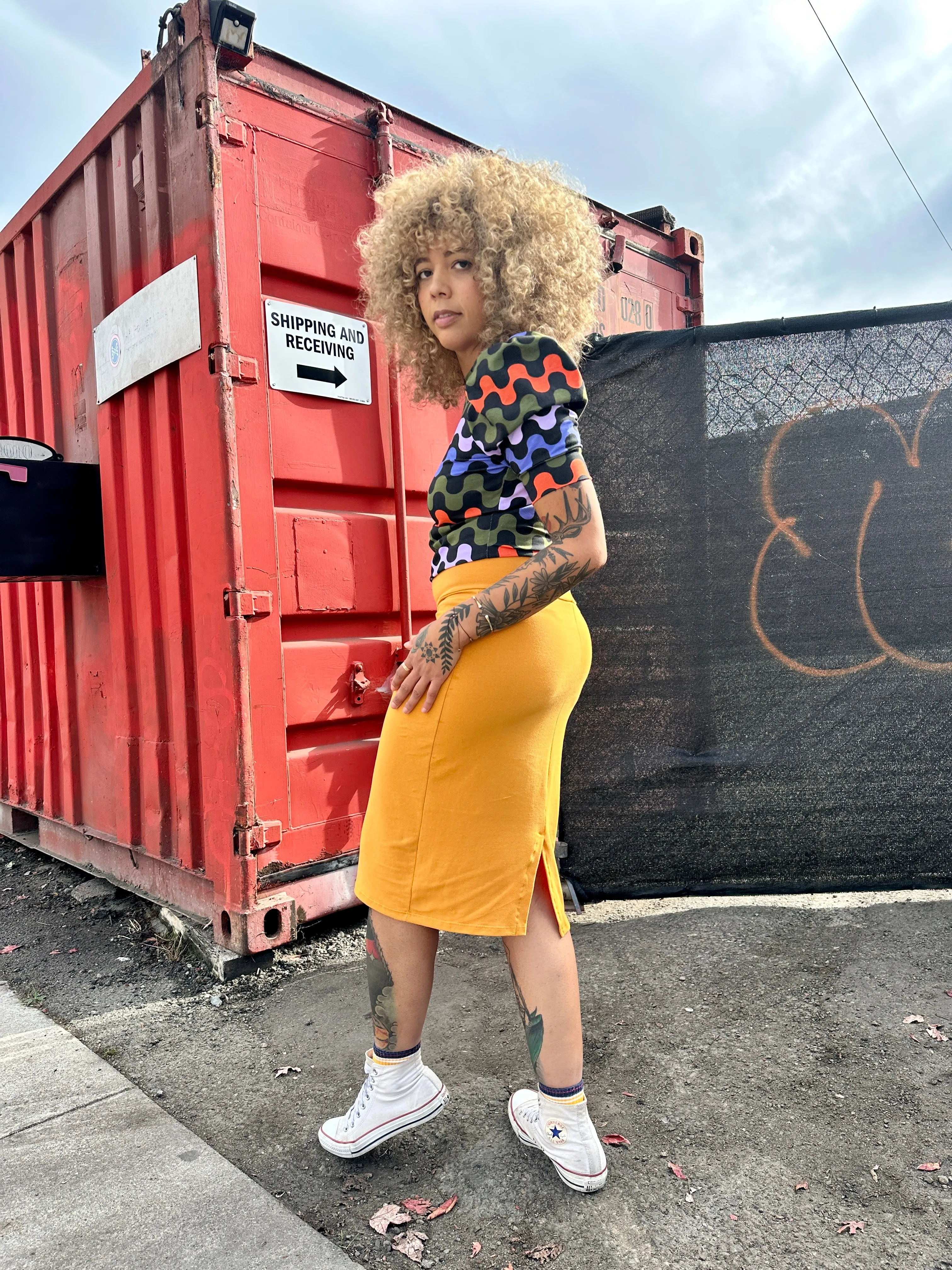 Wiggle Skirt Mustard sold by Nooworks product image thumbnail 3