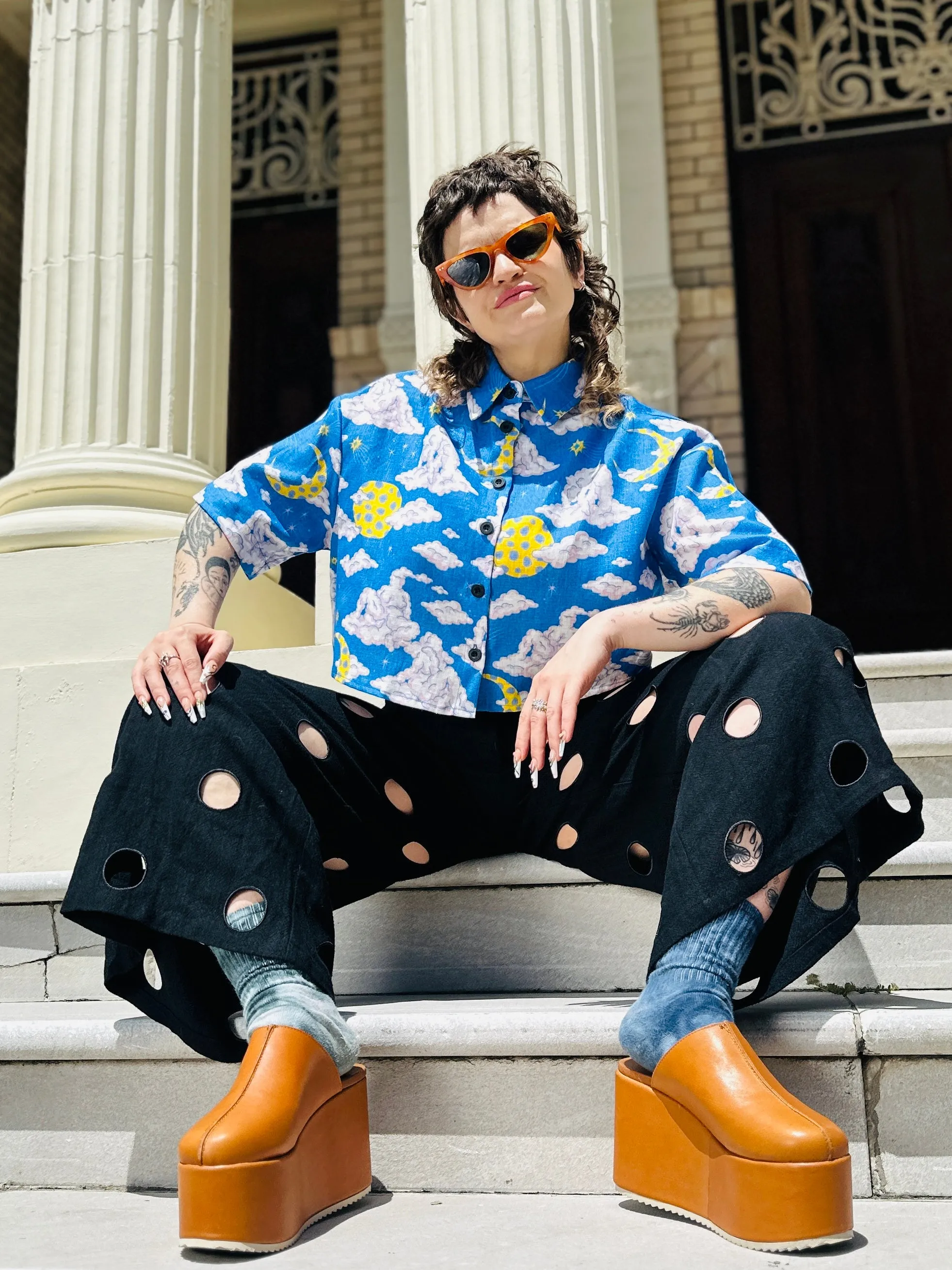 Linen Olivia Top Cloud People sold by Nooworks product image thumbnail 2