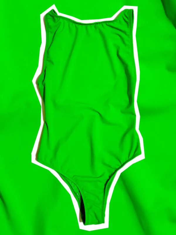 Nikki Swimwear Lime sold by Nooworks