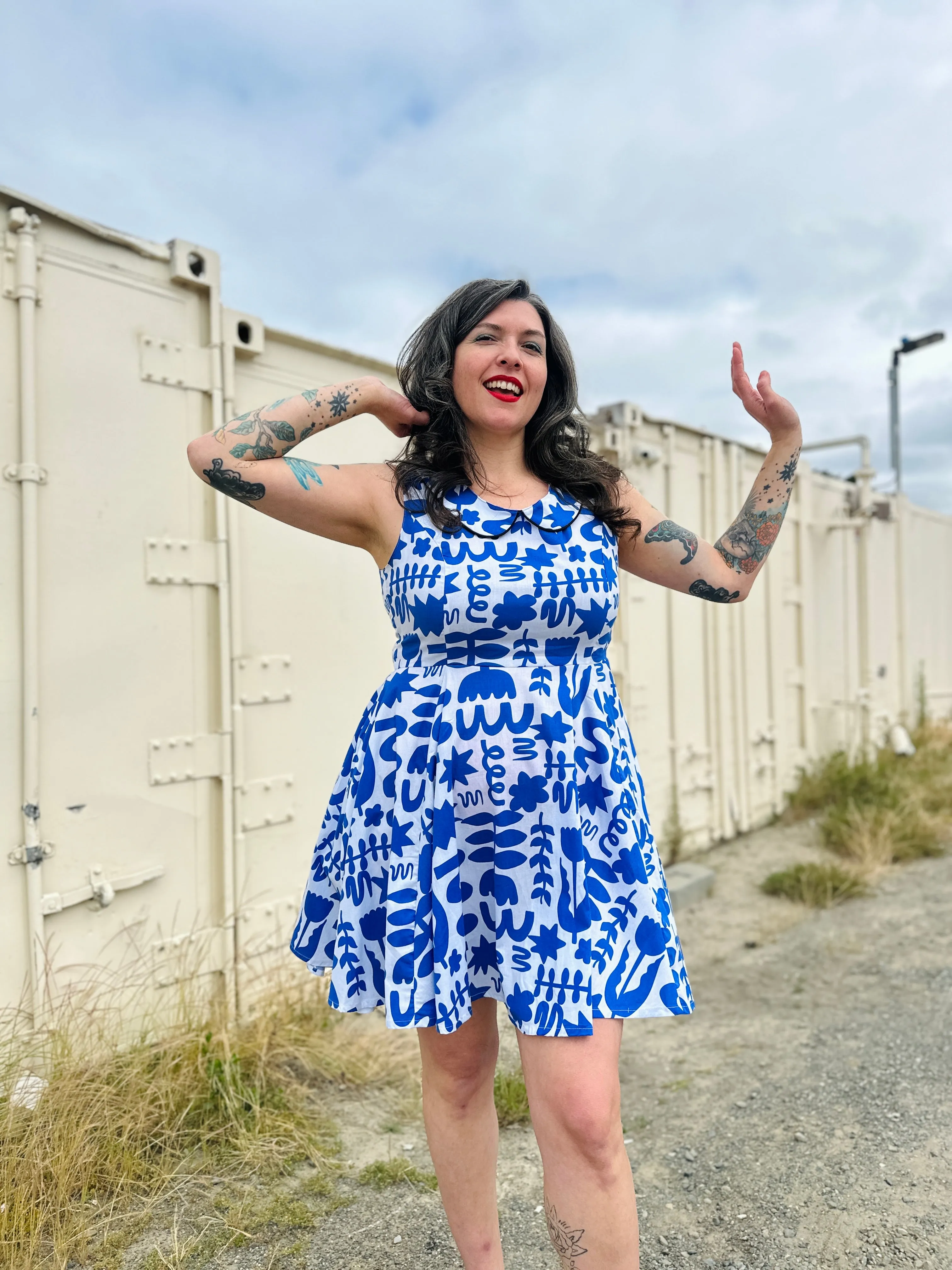 Peter Pan Dress Dutch Garden sold by Nooworks