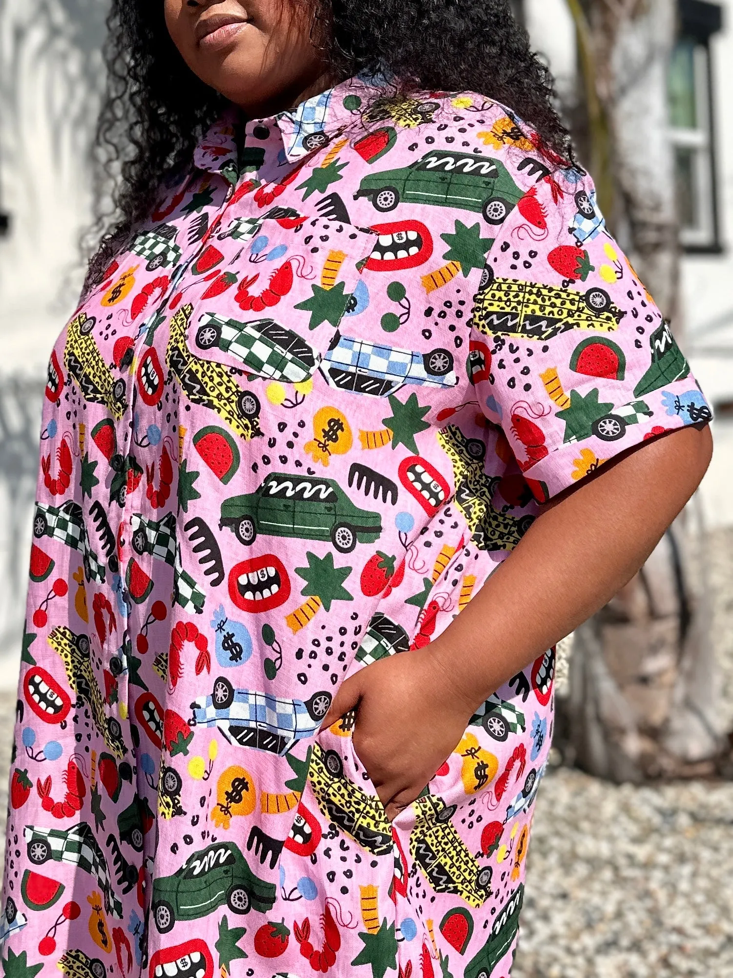 Linen Shirt Dress Roll Out sold by Nooworks product image thumbnail 3