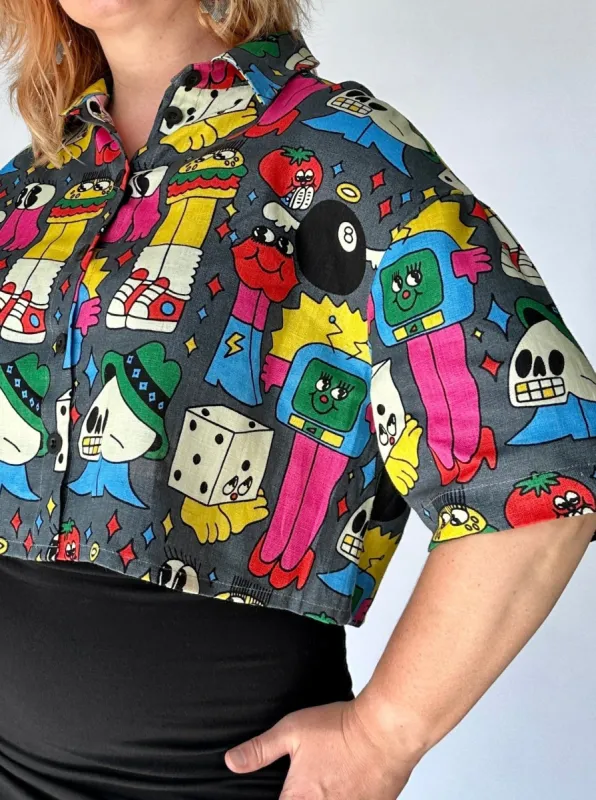 Linen Olivia Top Burger Babie sold by Nooworks