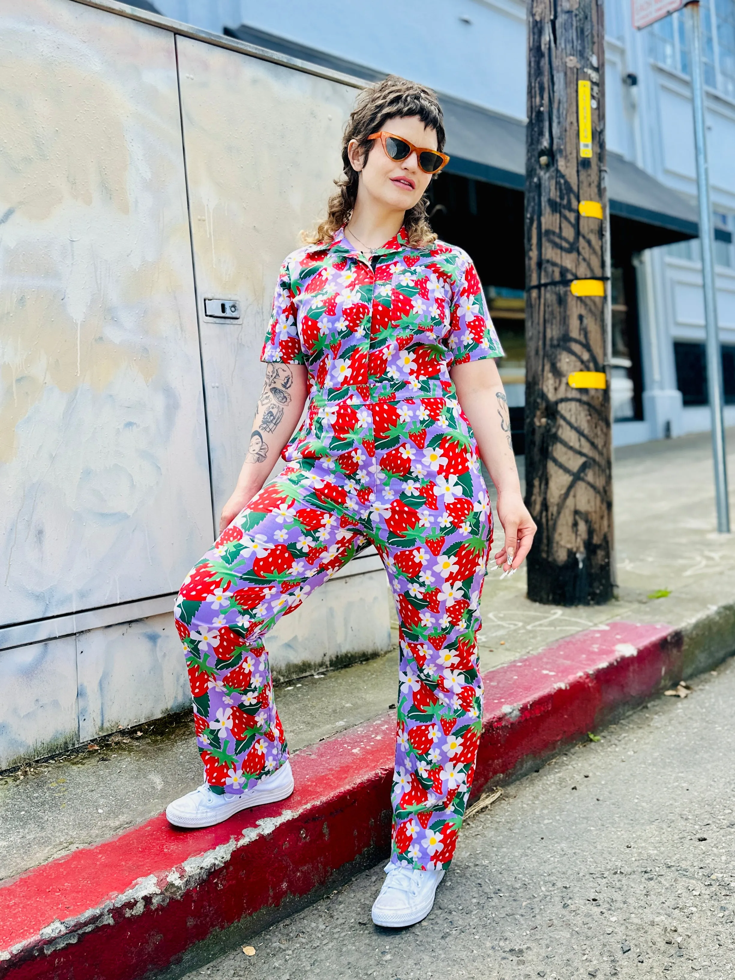 Poplin Coveralls Berries sold by Nooworks product image thumbnail 2