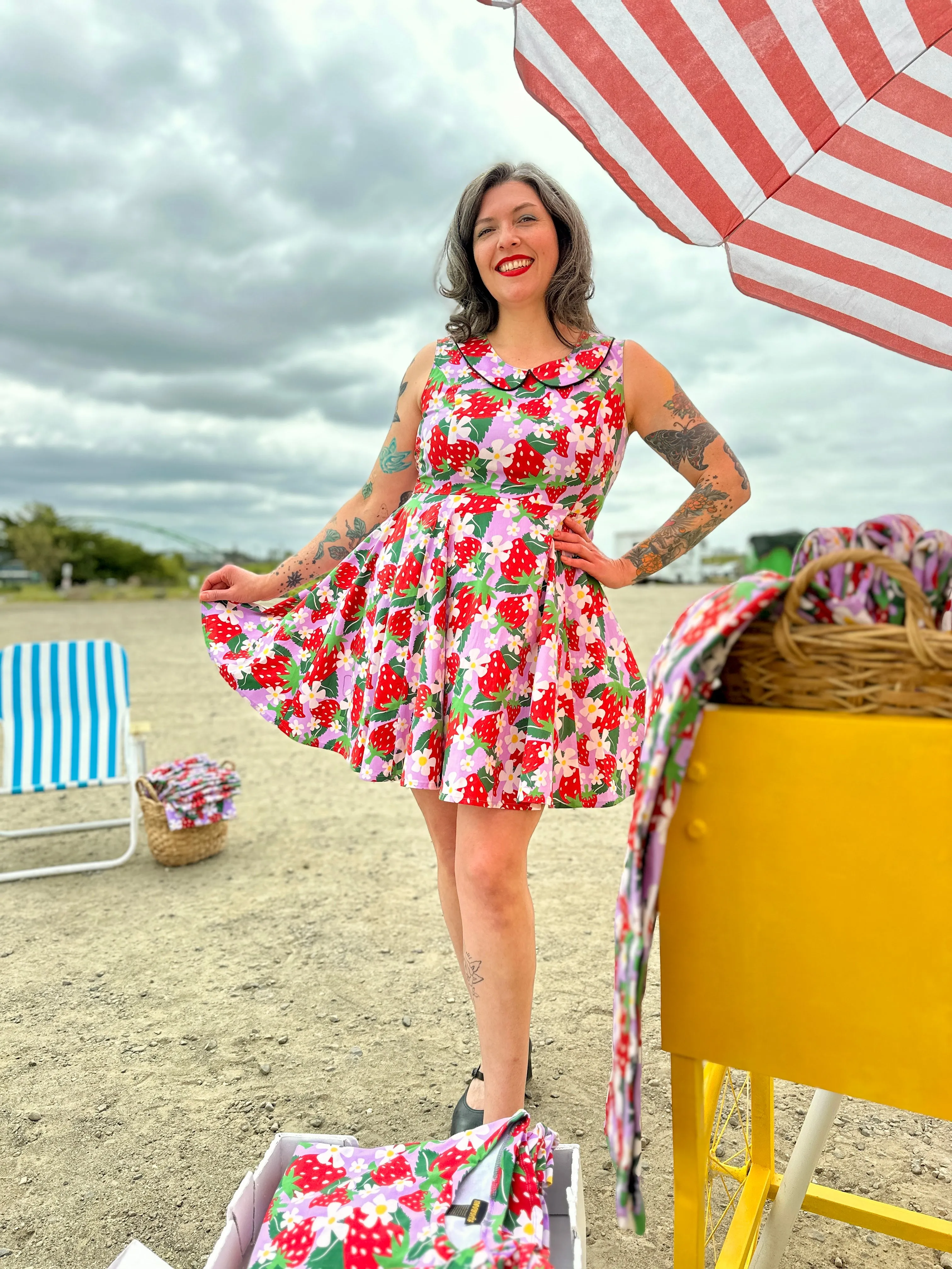 Peter Pan Dress Berries sold by Nooworks