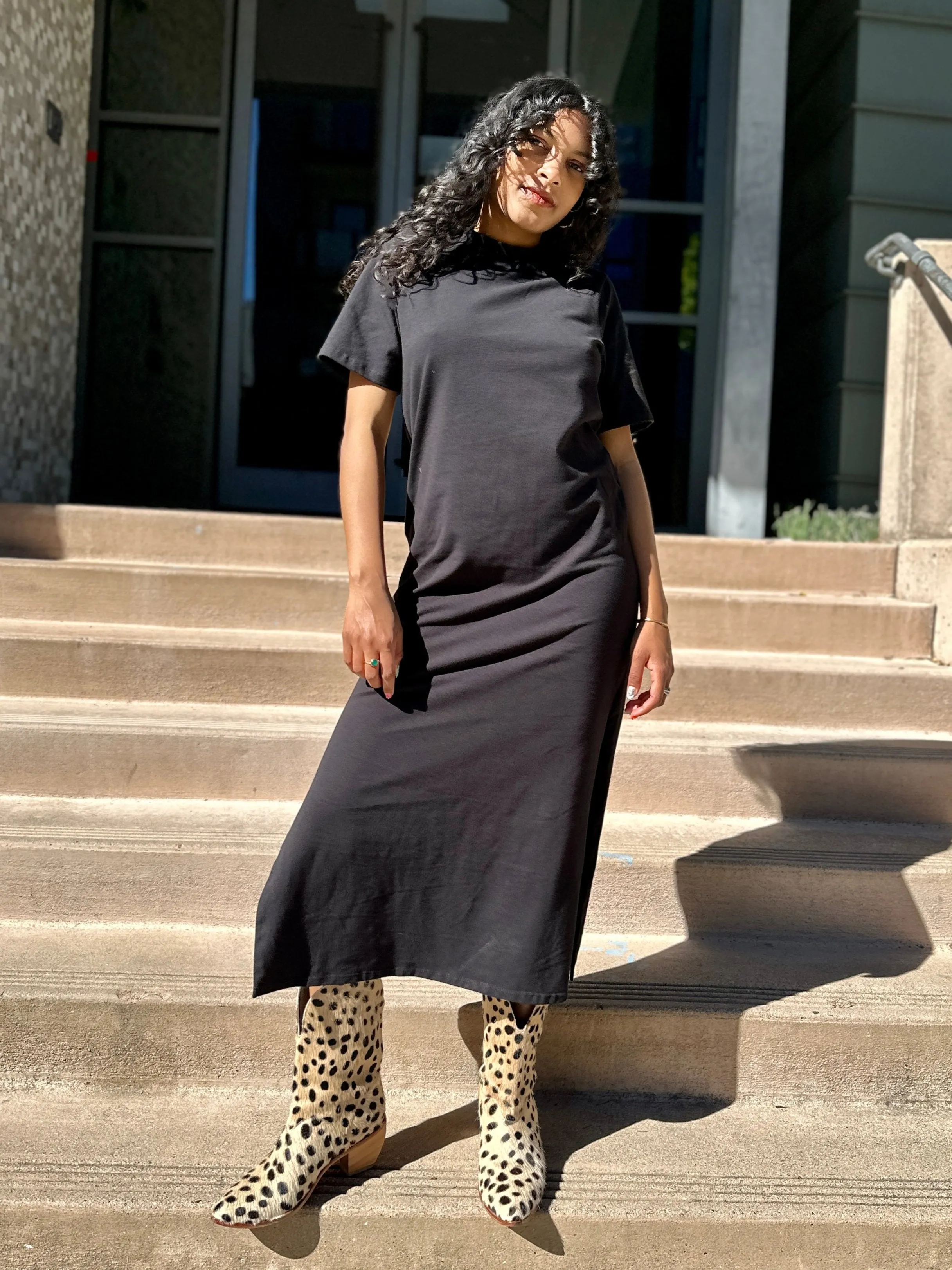 Jersey Maxi Dress Black sold by Nooworks