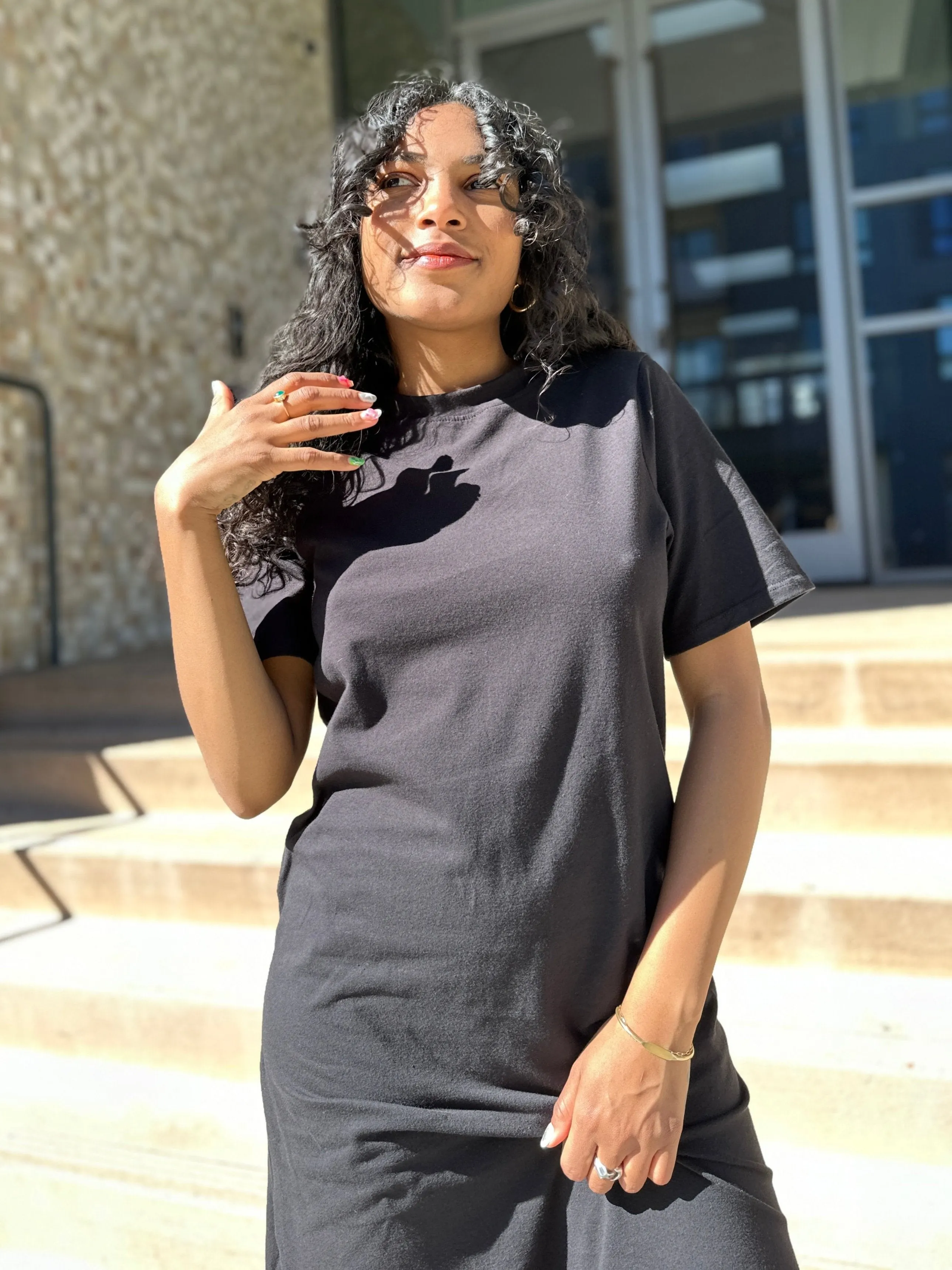 Jersey Maxi Dress Black sold by Nooworks product image thumbnail 3