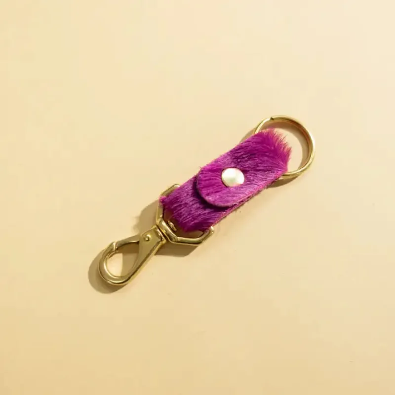 Keychain - Fuchsia Hair on Hide sold by Nooworks