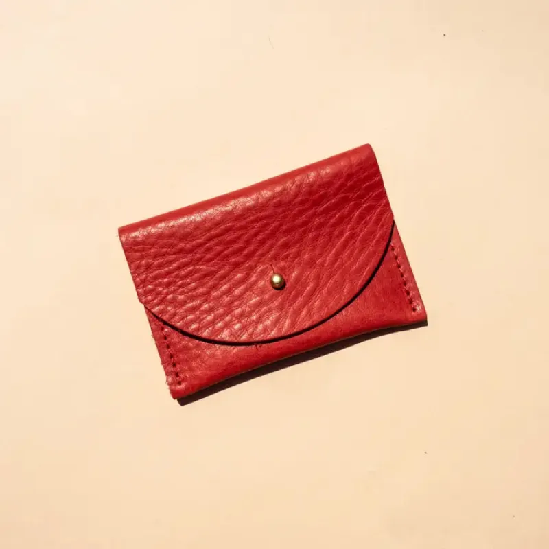 Cardholder - Tomato Leather sold by Nooworks