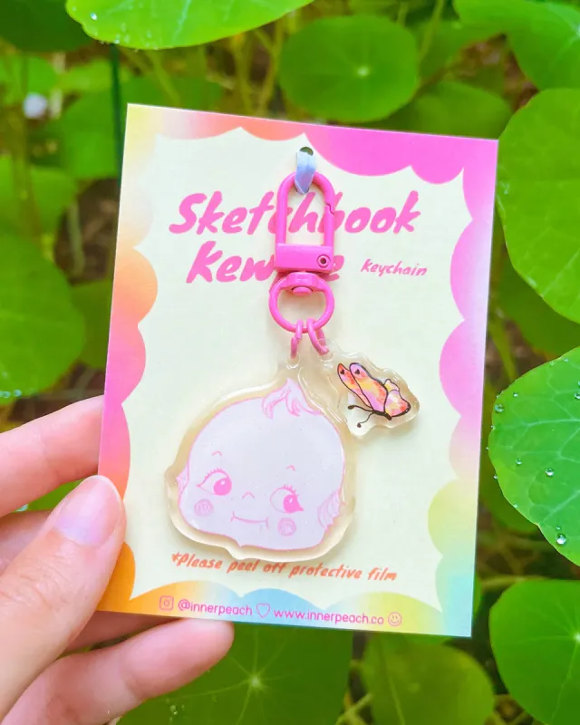 Sketchbook Kewpie Keychain sold by Nooworks