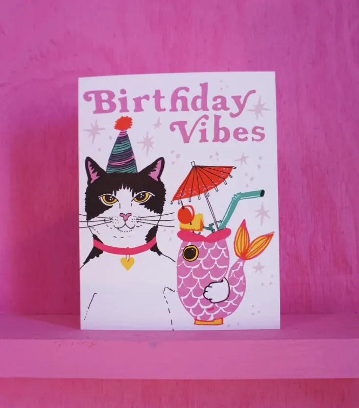 Birthday Vibes Card sold by Nooworks