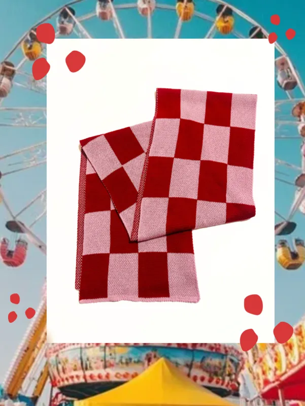 Knit Scarf Checkers sold by Nooworks