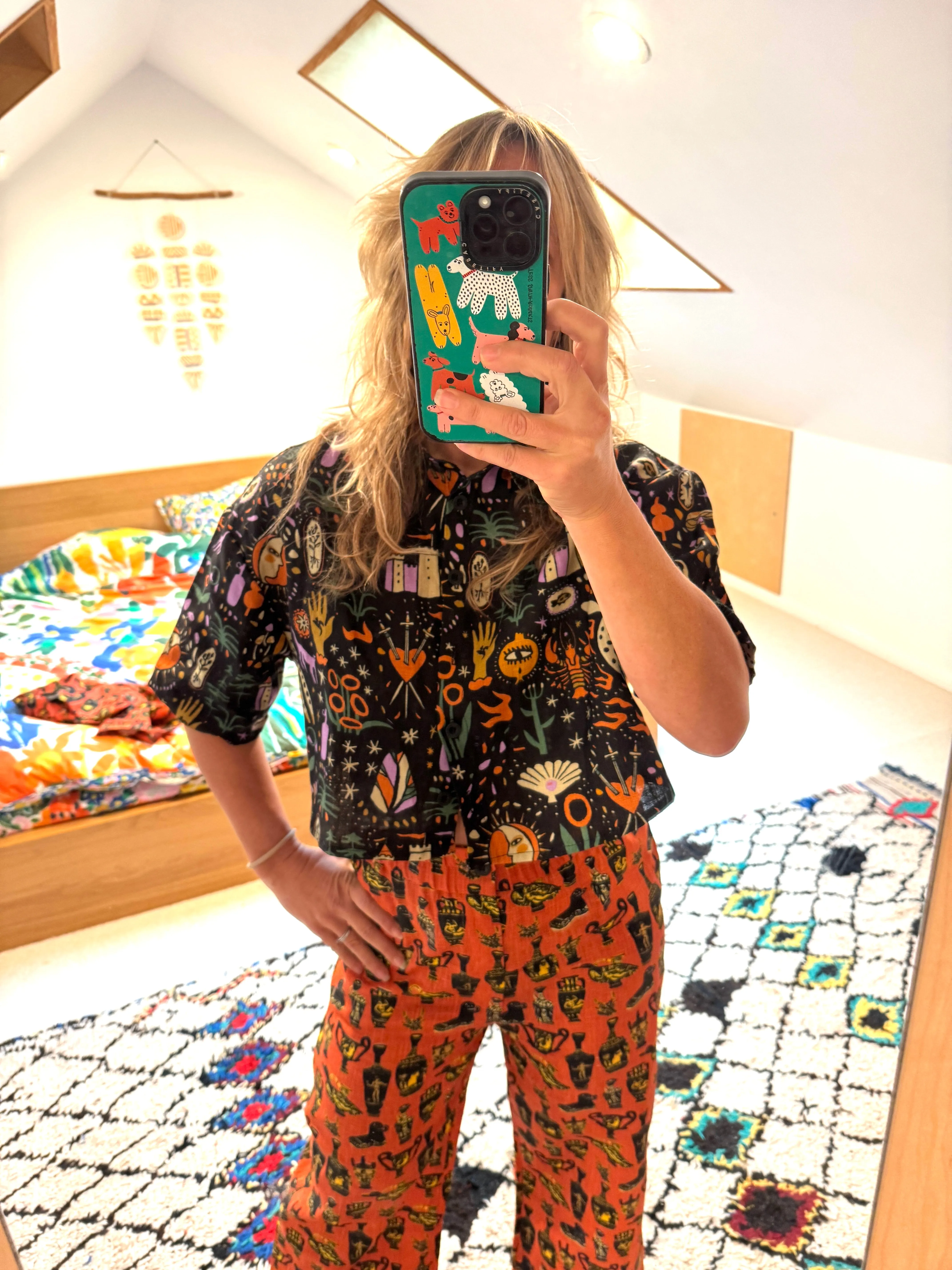 Linen Olivia Top Tarot Garden sold by Nooworks