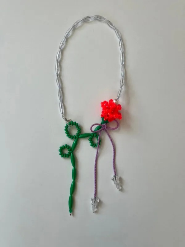 Red Rose Baddie Necklace sold by Nooworks