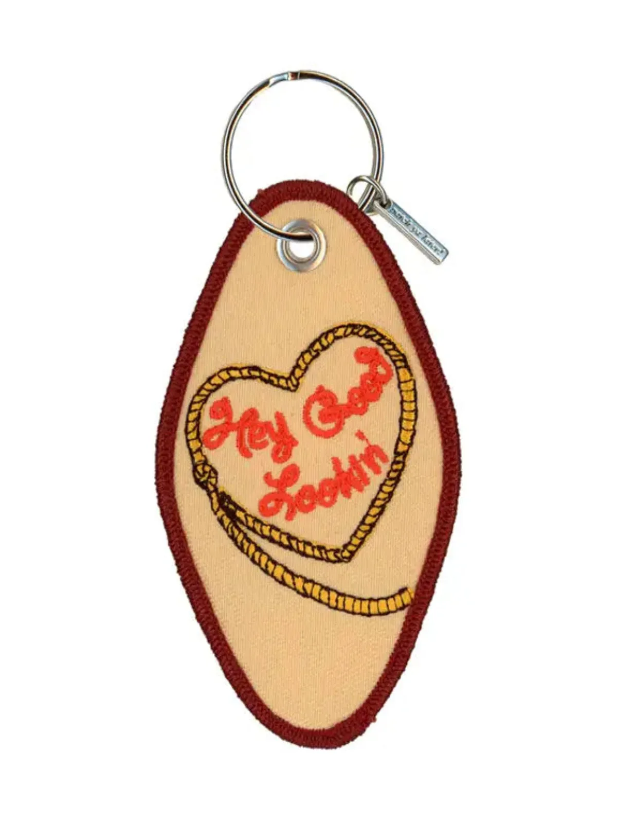 Hey Good Lookin' Embroidered Keychain sold by Nooworks product image thumbnail 2