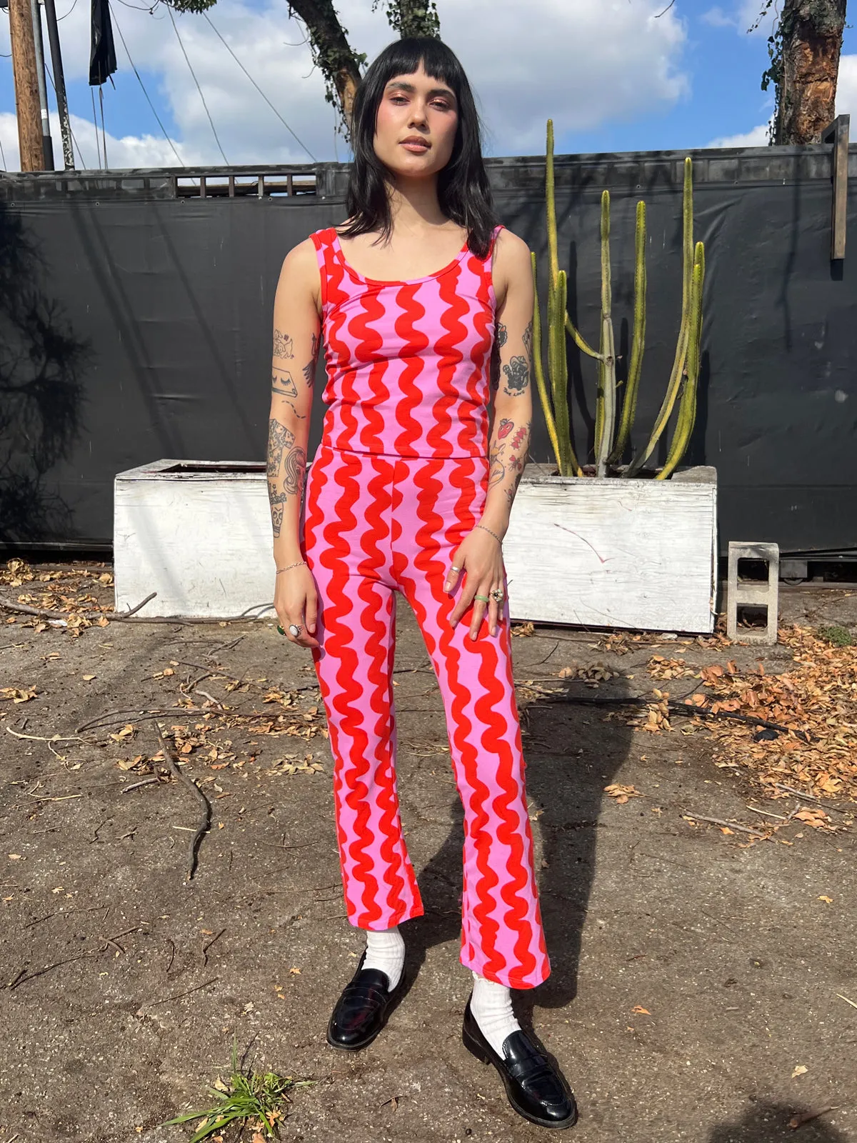 Kick Flare Pink Squiggle sold by Nooworks