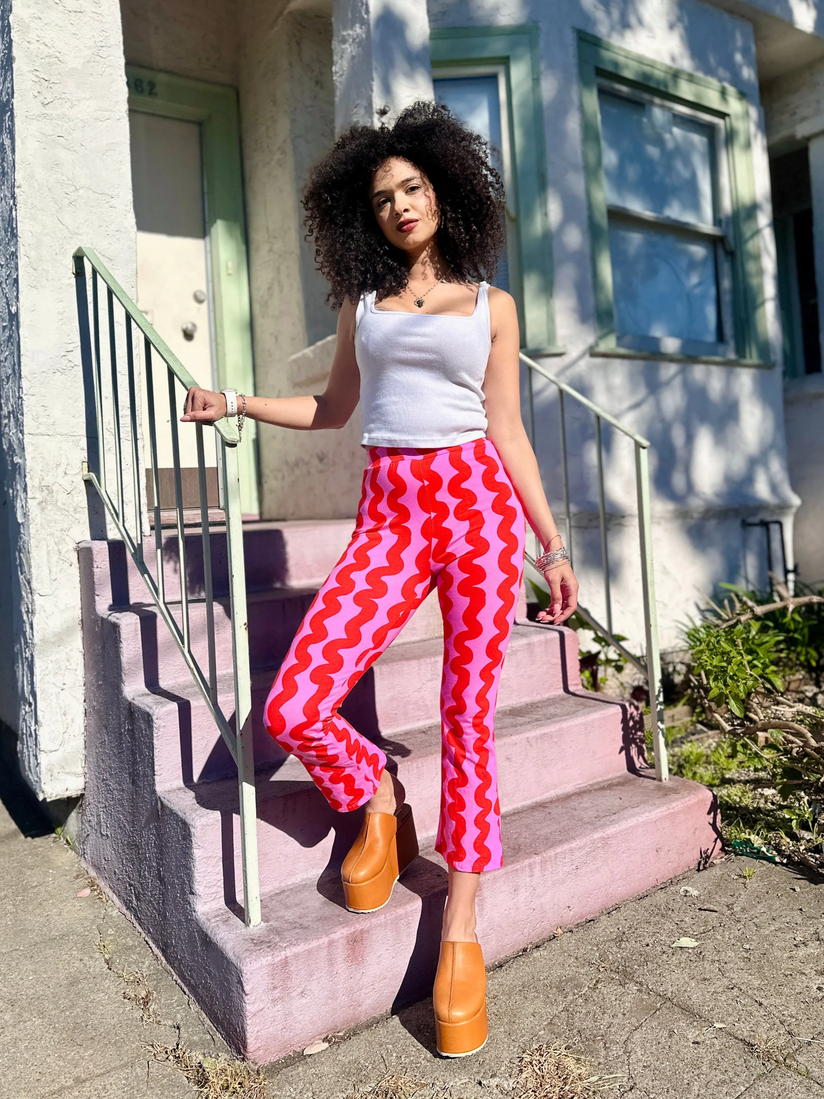 Kick Flare Pink Squiggle sold by Nooworks product image thumbnail 3