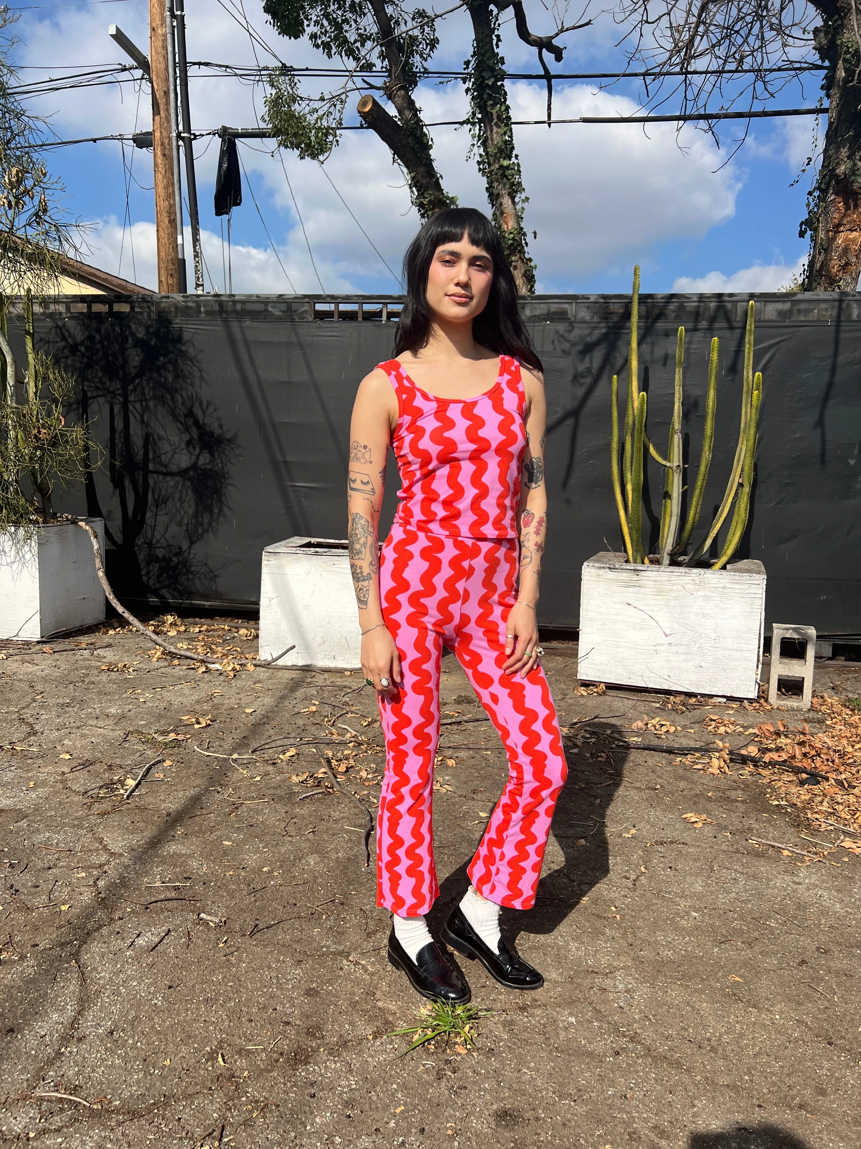 Kick Flare Pink Squiggle sold by Nooworks product image thumbnail 2