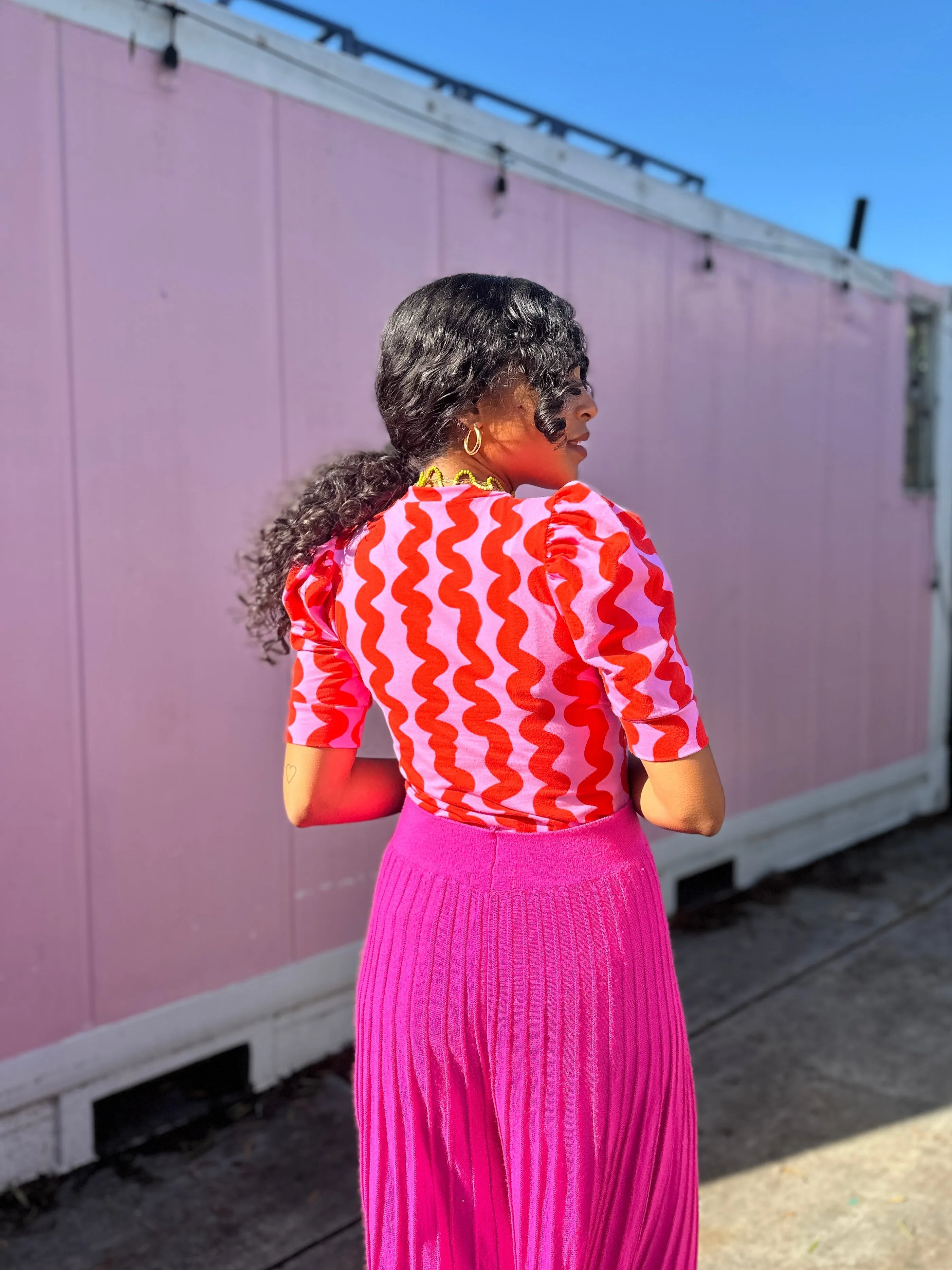 Puff Top Pink Squiggle sold by Nooworks product image thumbnail 4