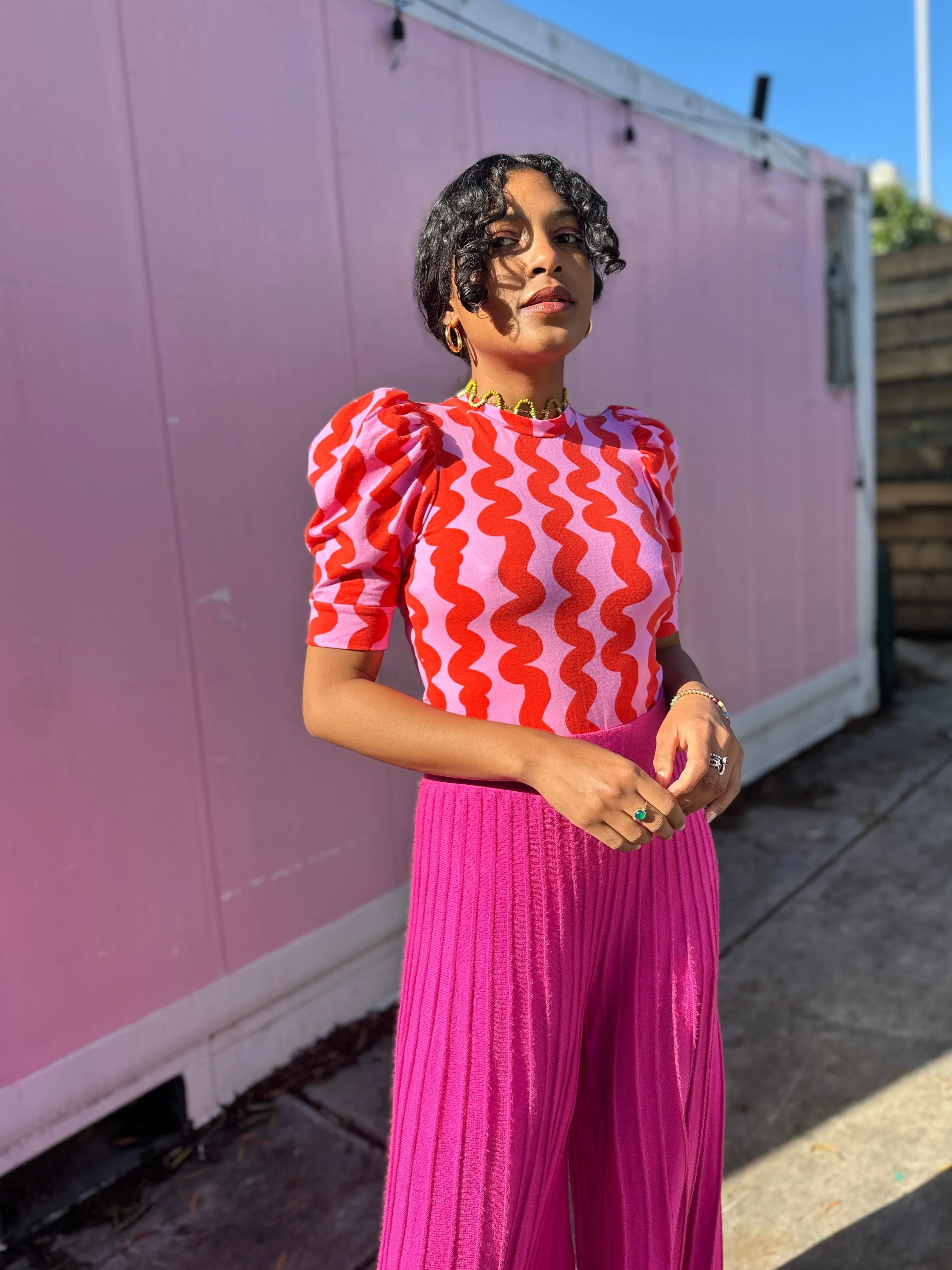 Puff Top Pink Squiggle sold by Nooworks