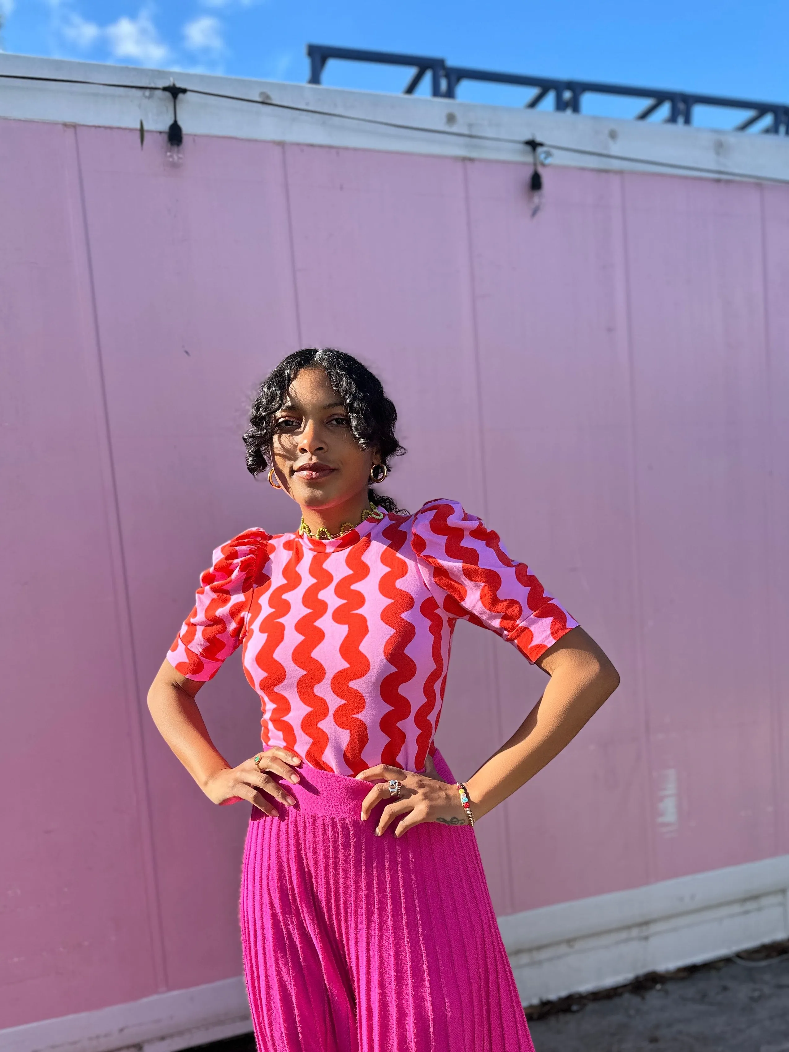 Puff Top Pink Squiggle sold by Nooworks product image thumbnail 3