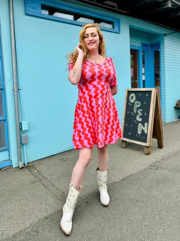 Natalie Pink Squiggle sold by Nooworks