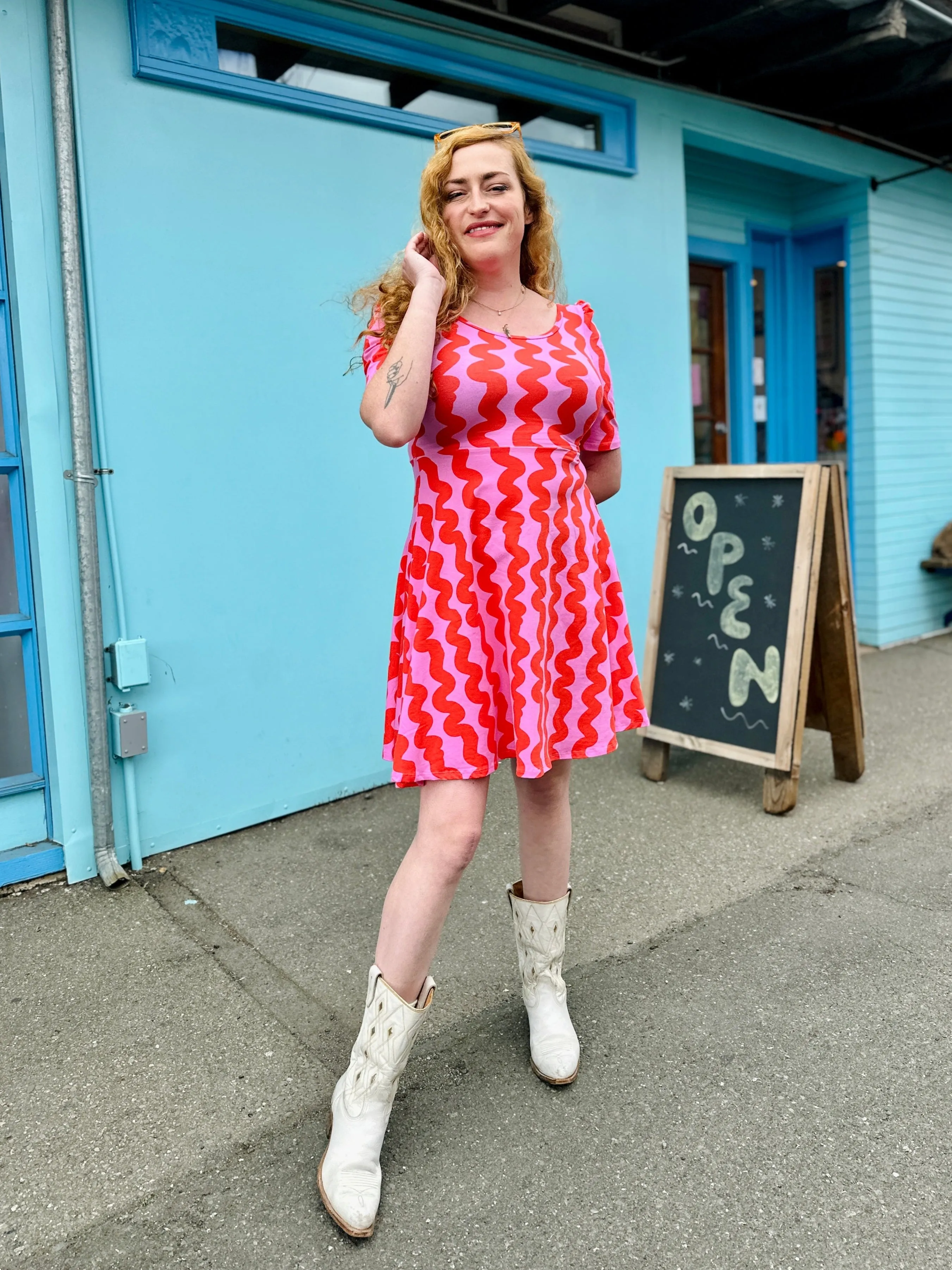 Natalie Pink Squiggle sold by Nooworks