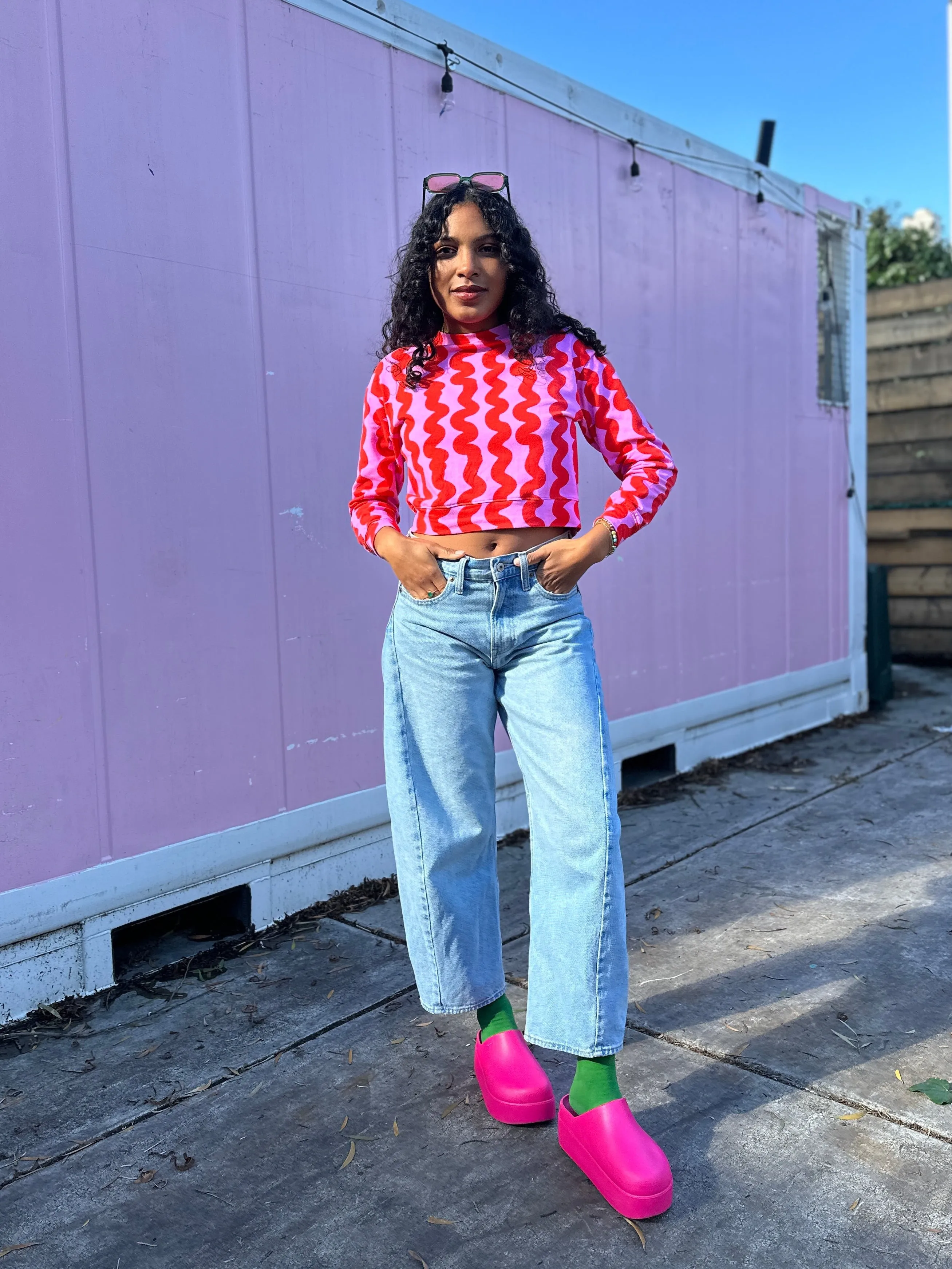 Track Top Pink Squiggle sold by Nooworks product image thumbnail 2