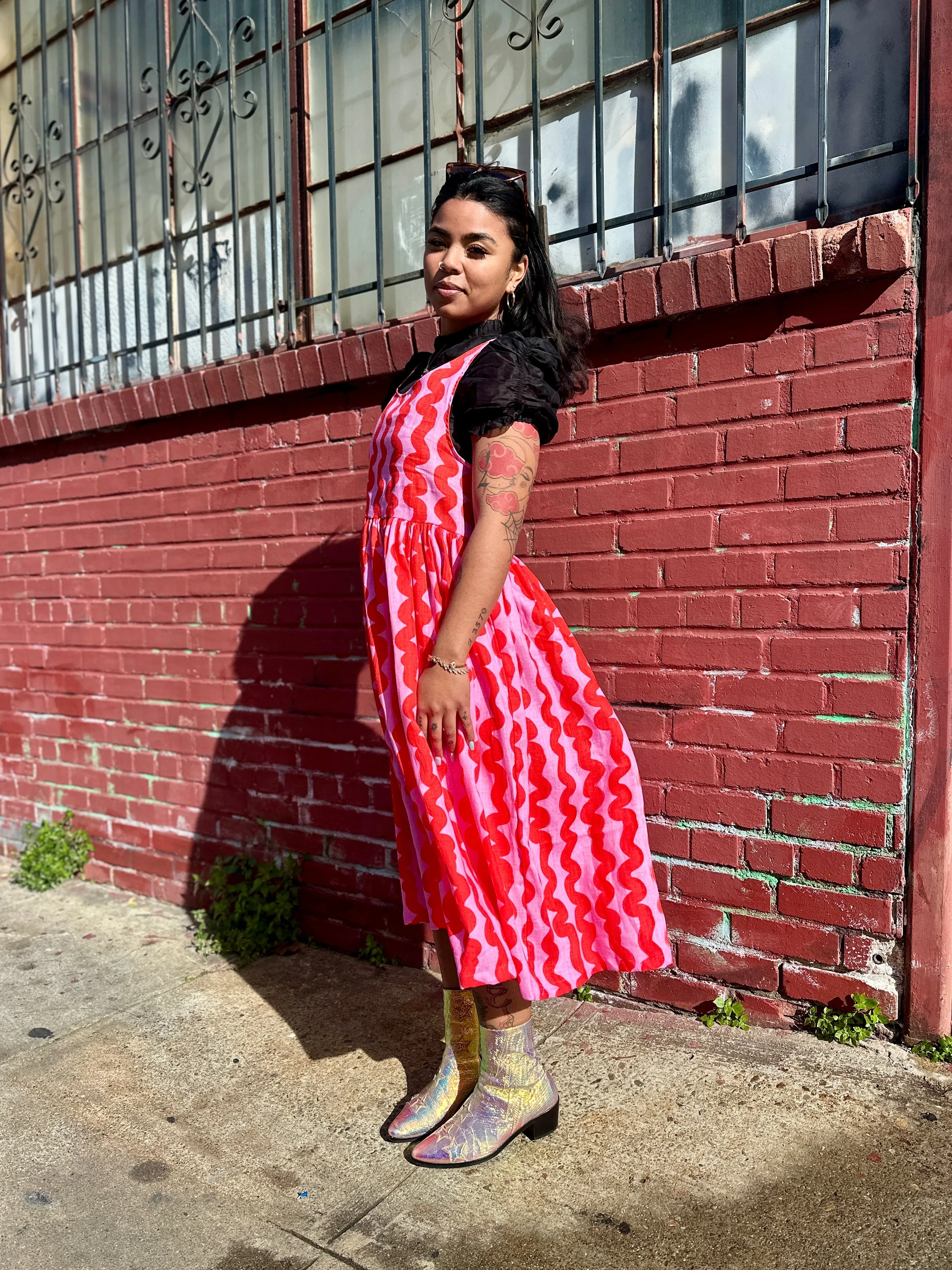 Linen Naomi Pink Squiggle sold by Nooworks product image thumbnail 4