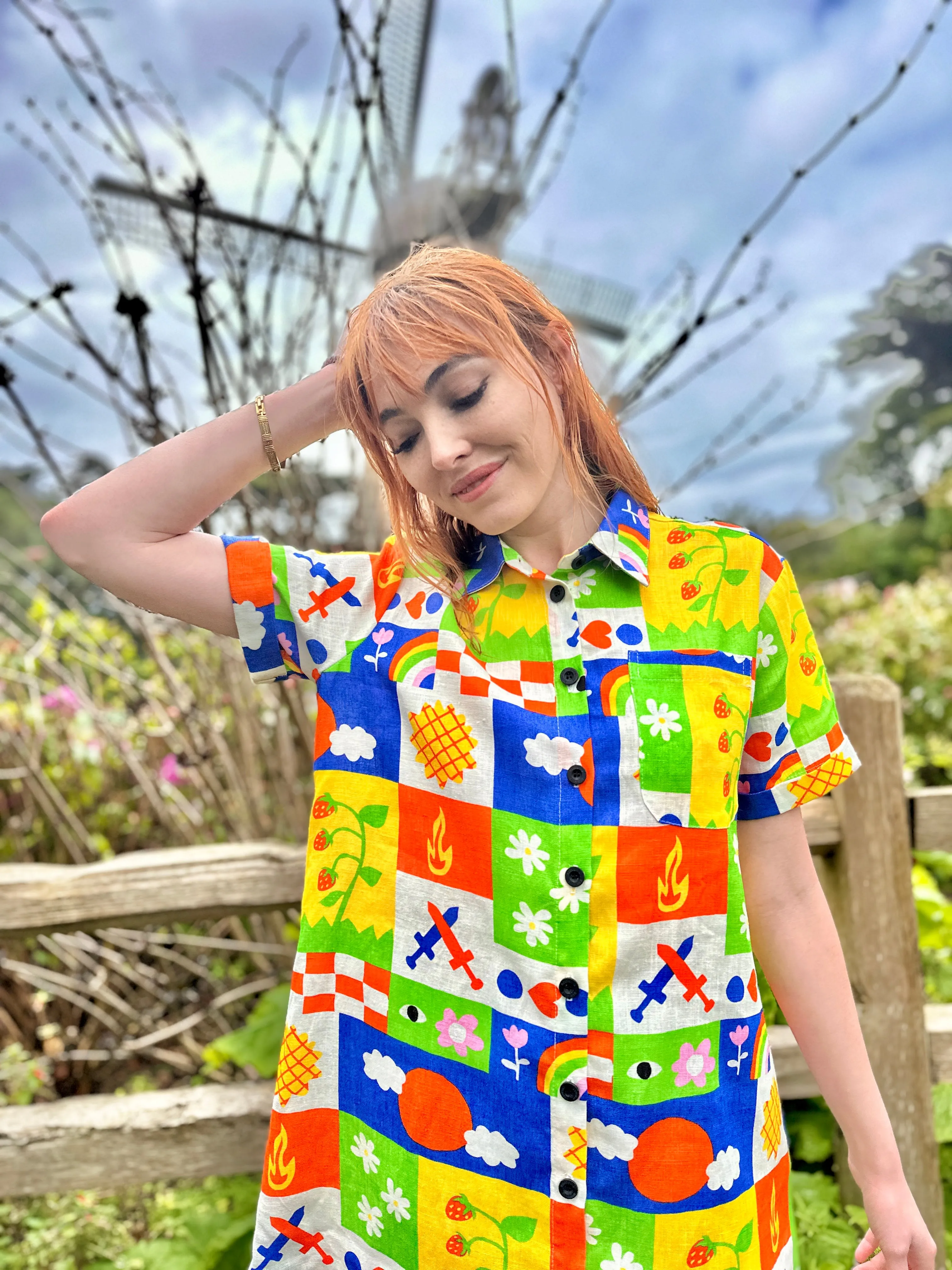 Linen Shirt Dress Gentilhomme sold by Nooworks product image thumbnail 2