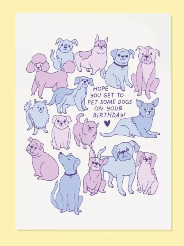 Pet Some Dogs Card sold by Nooworks