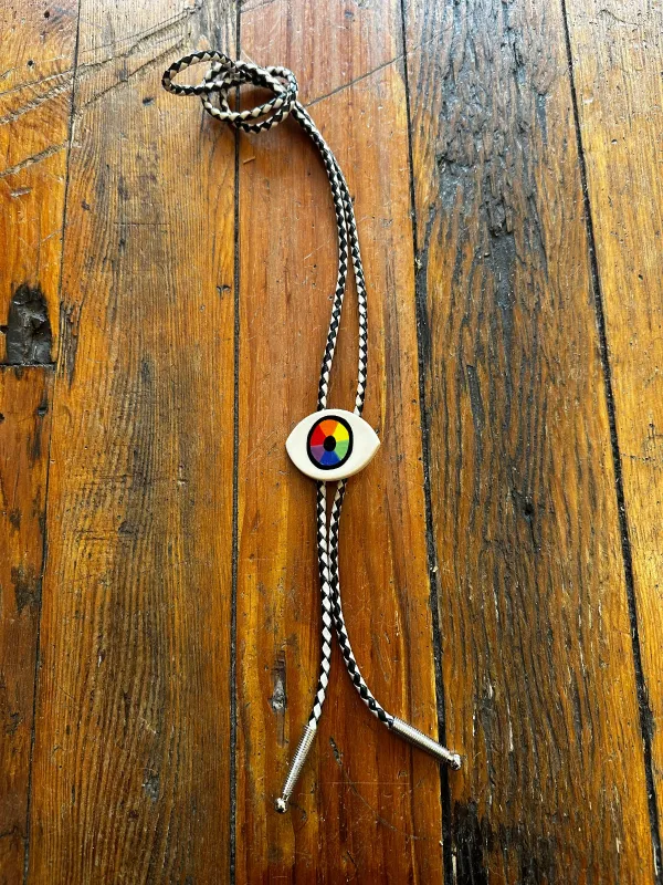 Rainbow Eye Ceramic Bolo Tie sold by Nooworks
