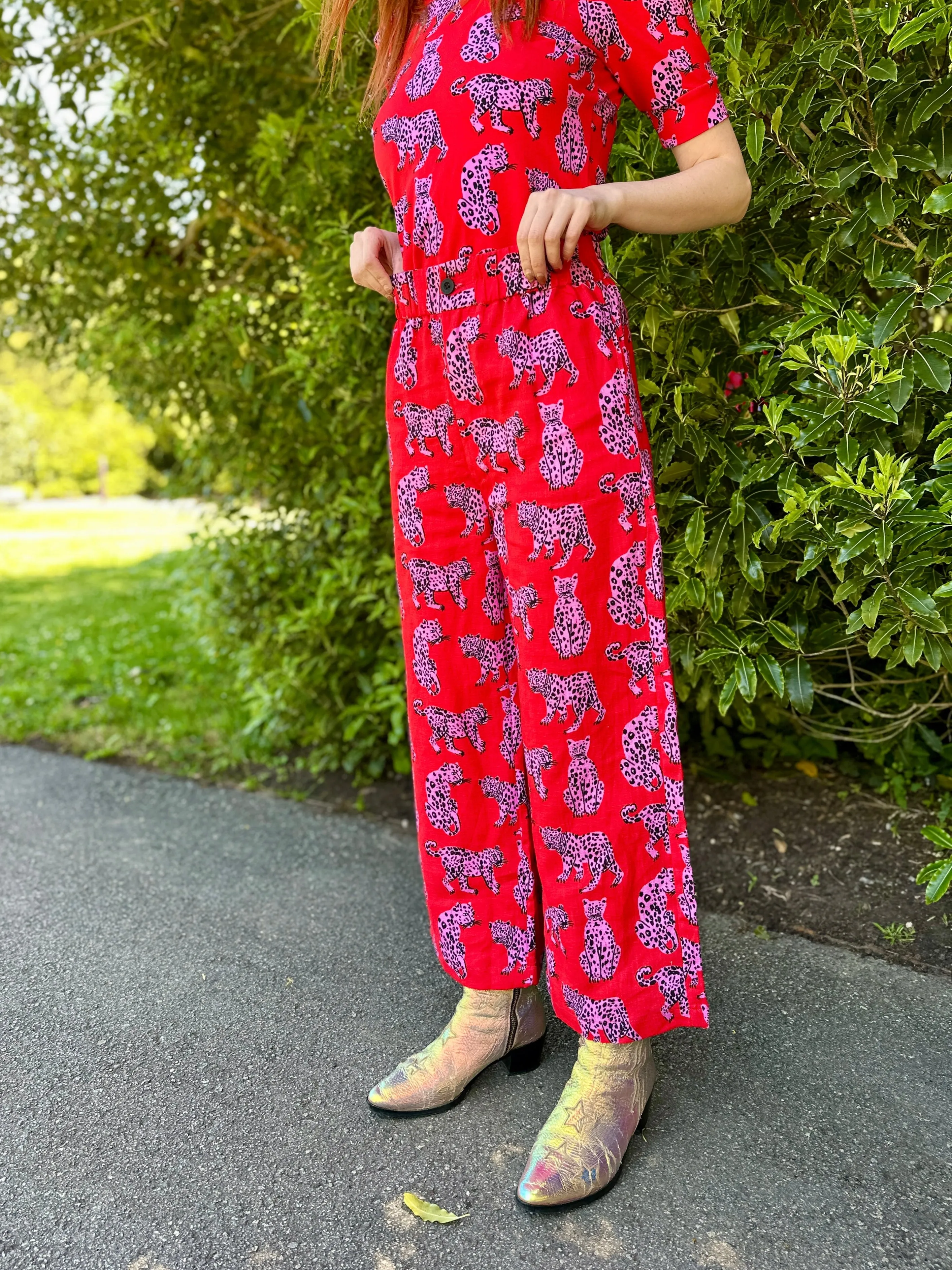 Linen Catalina Pant Sondler Cat sold by Nooworks