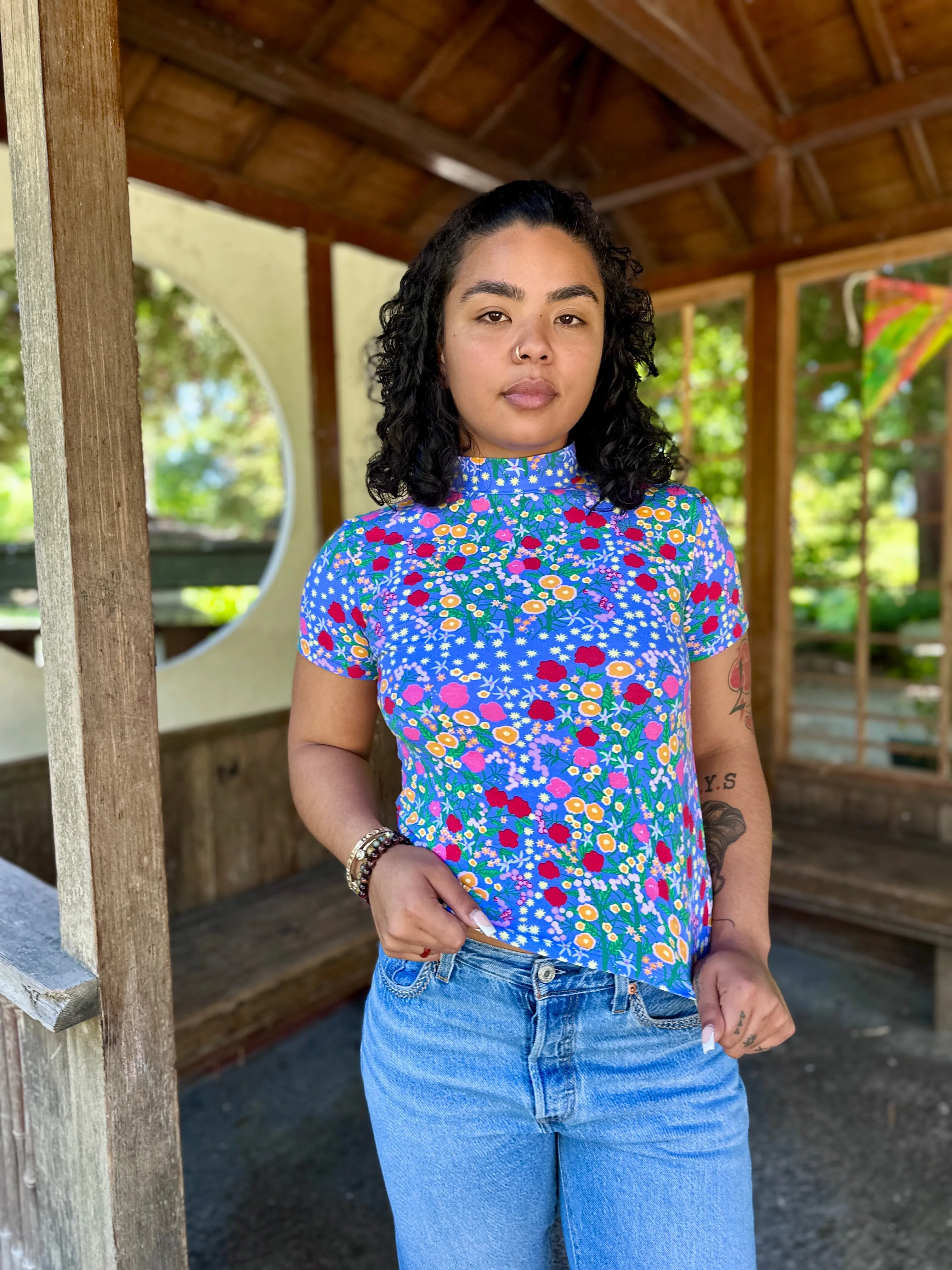 Mock Neck Super Bloom sold by Nooworks