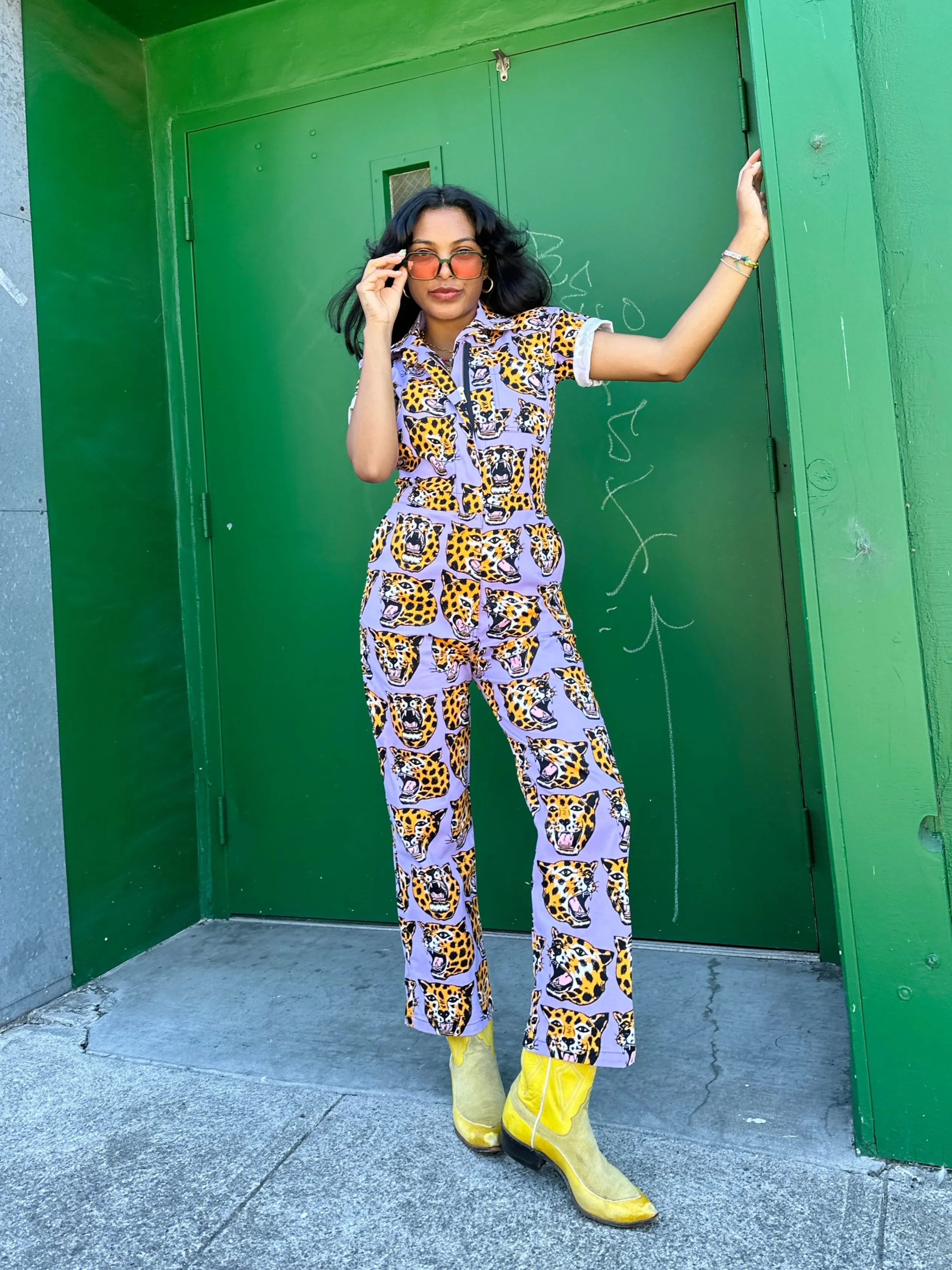 Twill Coveralls Cheetah Head sold by Nooworks product image thumbnail 3