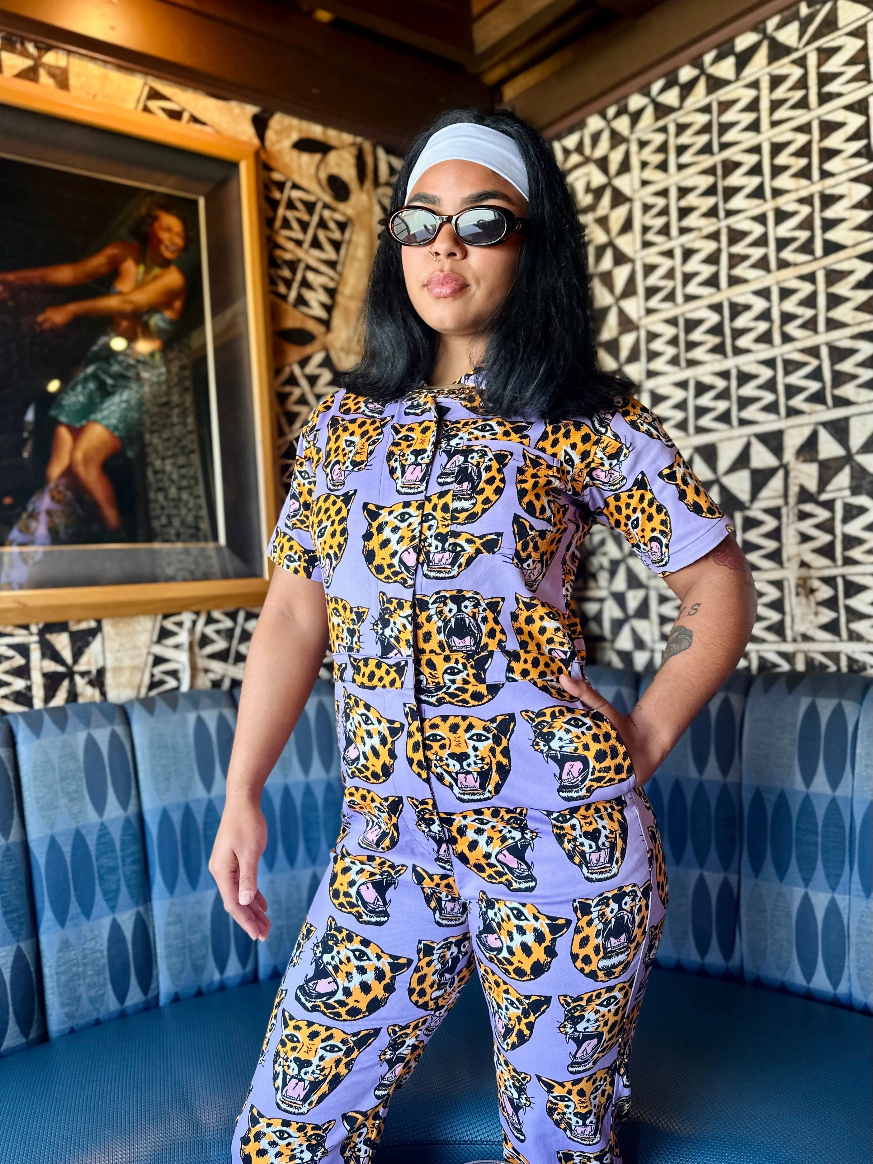 Twill Coveralls Cheetah Head sold by Nooworks product image thumbnail 2