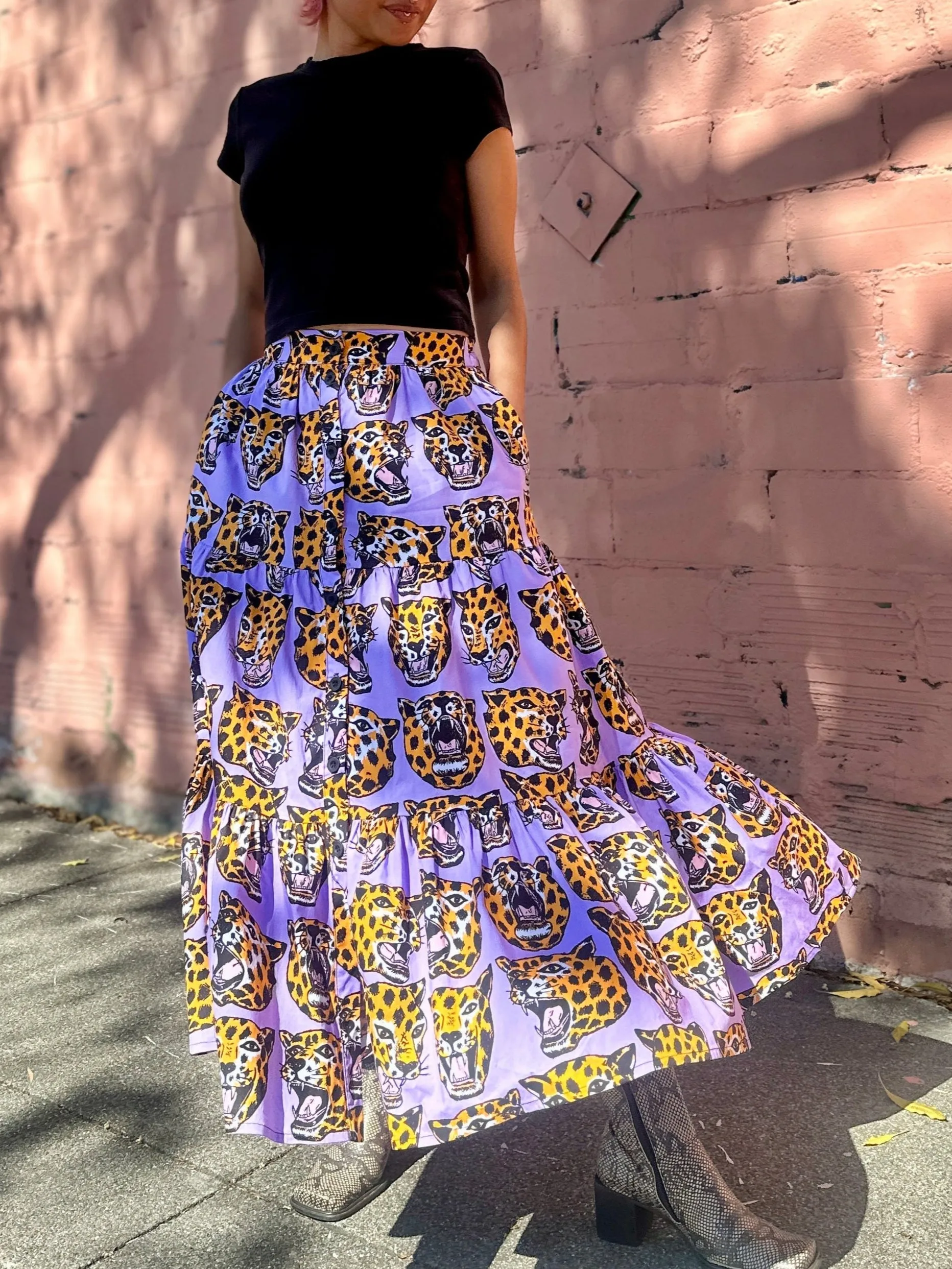 Prairie Skirt Cheetah Head sold by Nooworks product image thumbnail 5