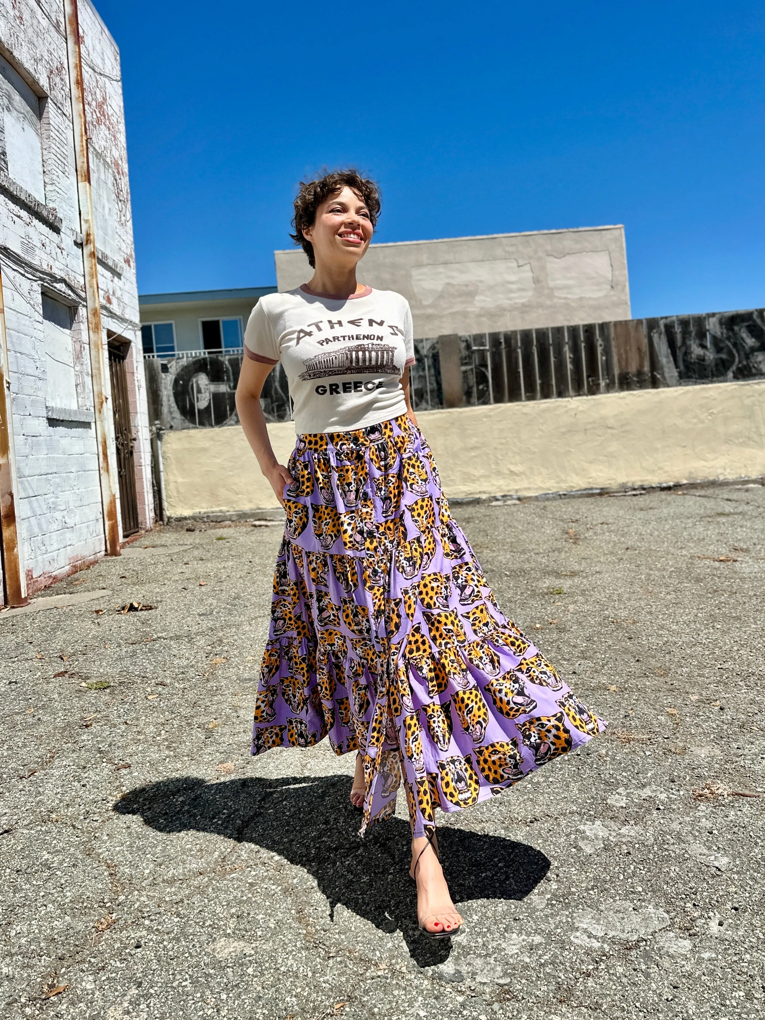 Prairie Skirt Cheetah Head sold by Nooworks